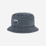 Stussy Washed Stock Bucket Hat Charcoal