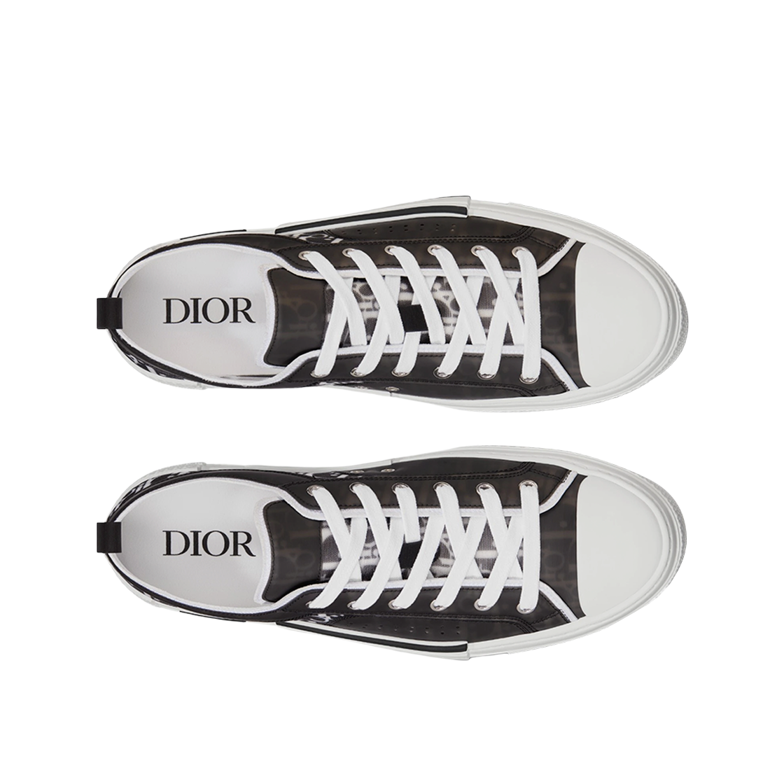 디올 B23 로우 오블리크 캔버스 블랙 & 화이트(Dior B23 Low Dior Oblique Black & White) - 2