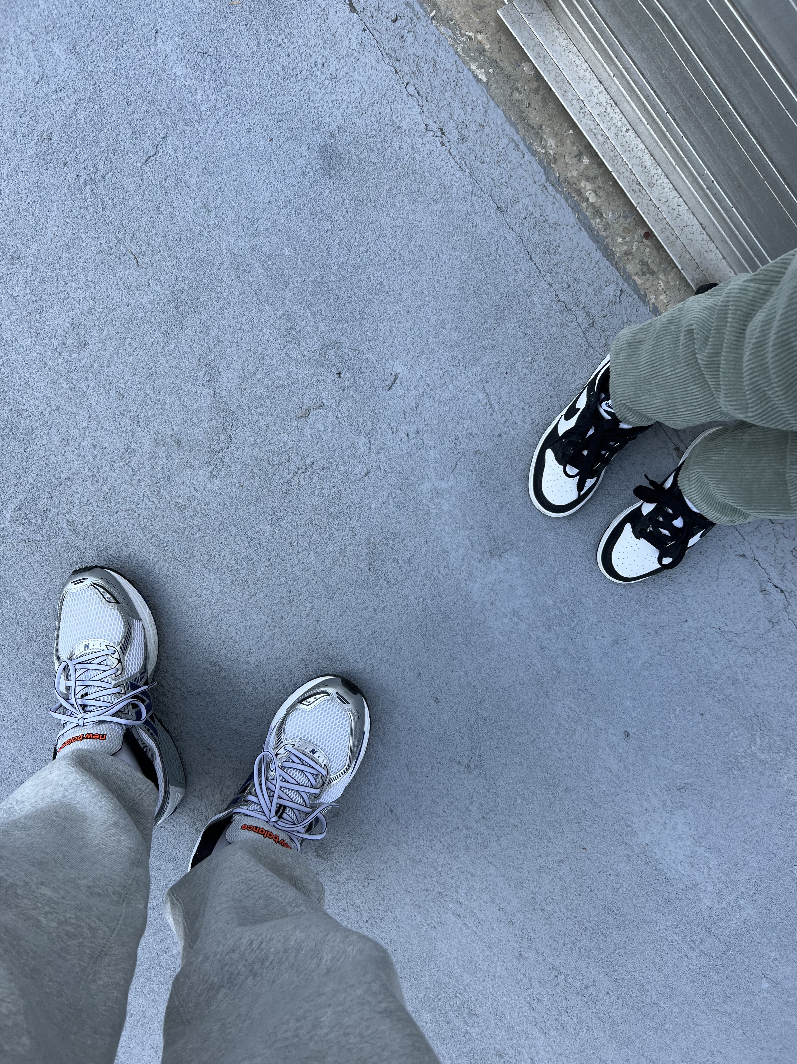 (PS) Nike Dunk Low Black, New Balance 860v2 Metallic Silver 착용 스타일