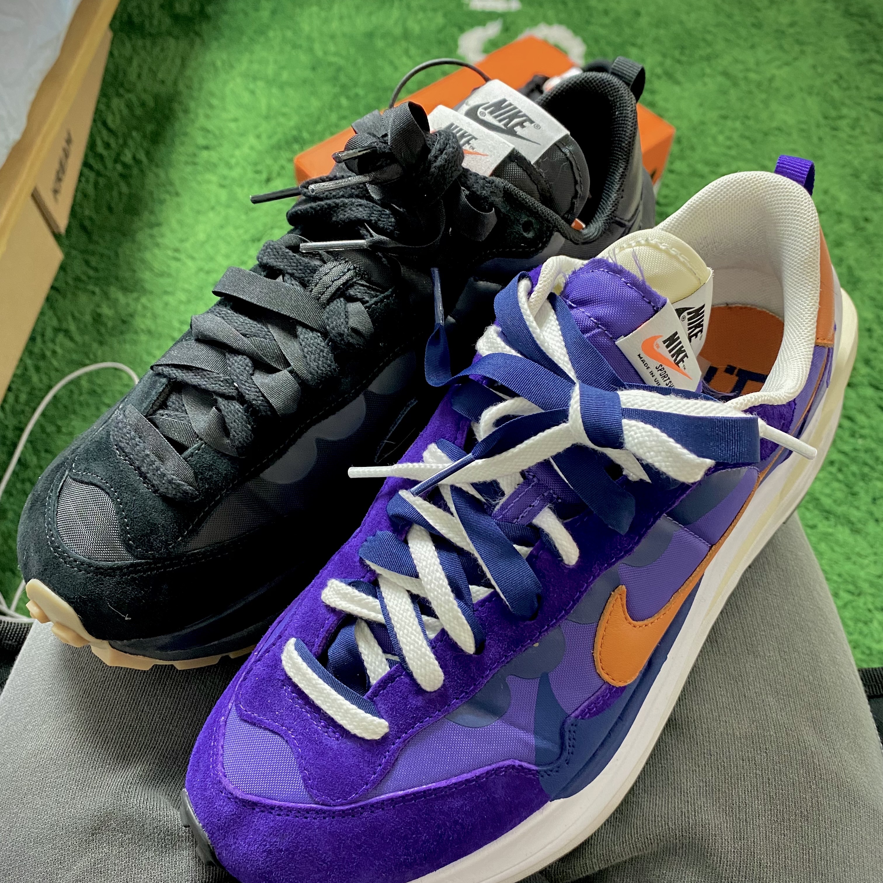 Nike x Sacai VaporWaffle Black and Gum, Nike x Sacai VaporWaffle Dark Iris 착용 스타일 - 4
