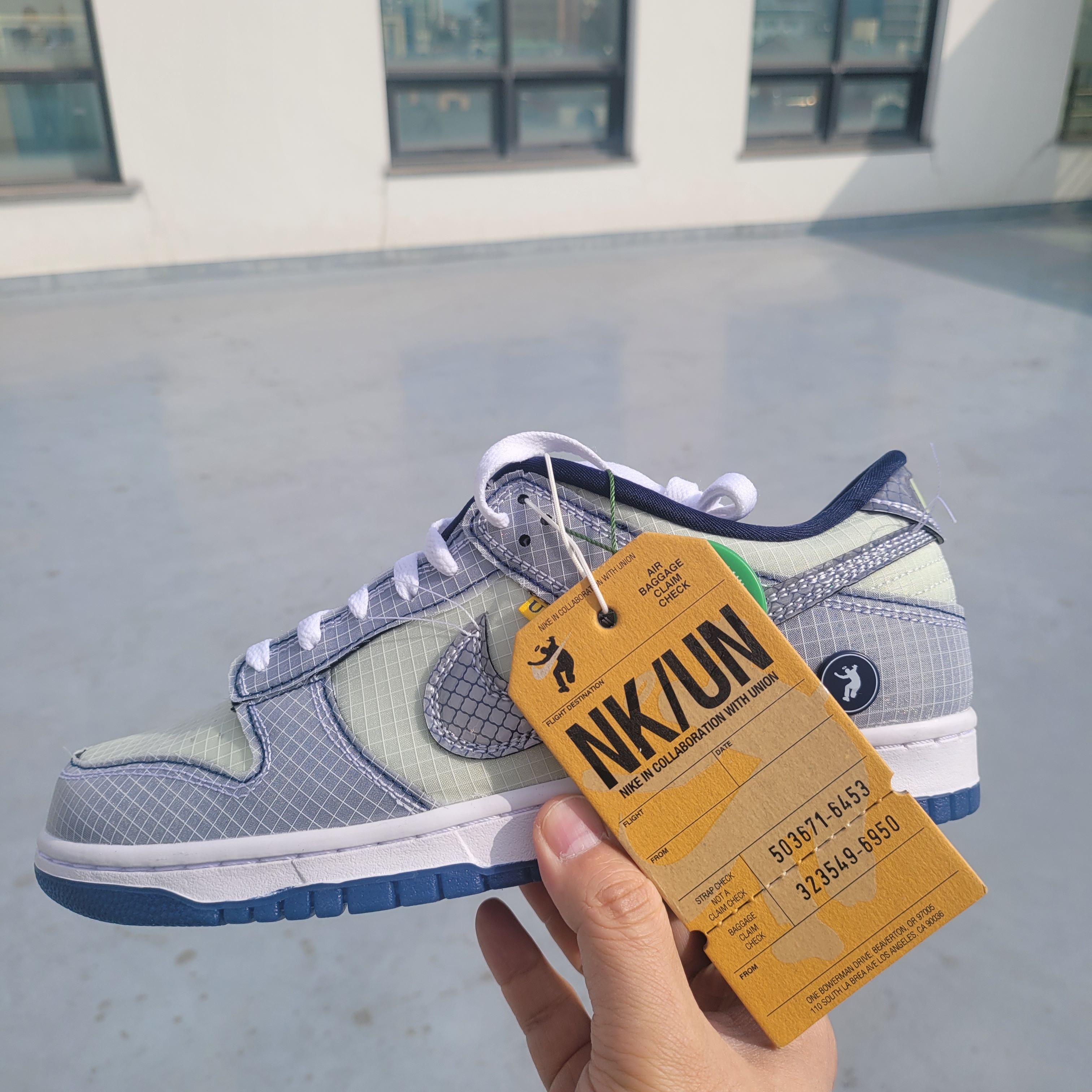 Nike x Union Dunk Low Passport Pack Pistachio 착용 스타일 - 5