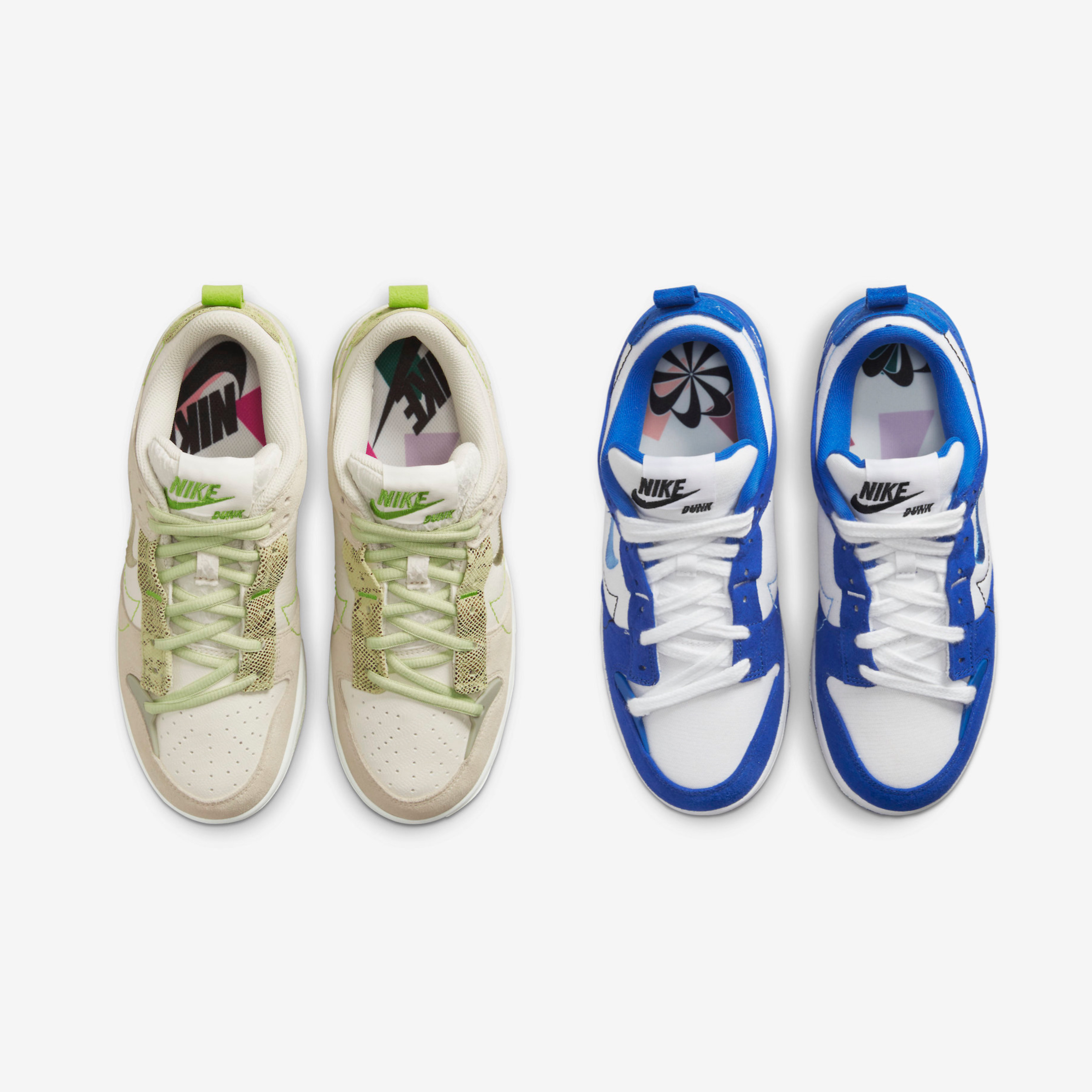 (W) Nike Dunk Low Disrupt 2 Phantom University Blue, (W) Nike Dunk Low Disrupt 2 Desert Bronze Pink Prime 착용 스타일 - 5