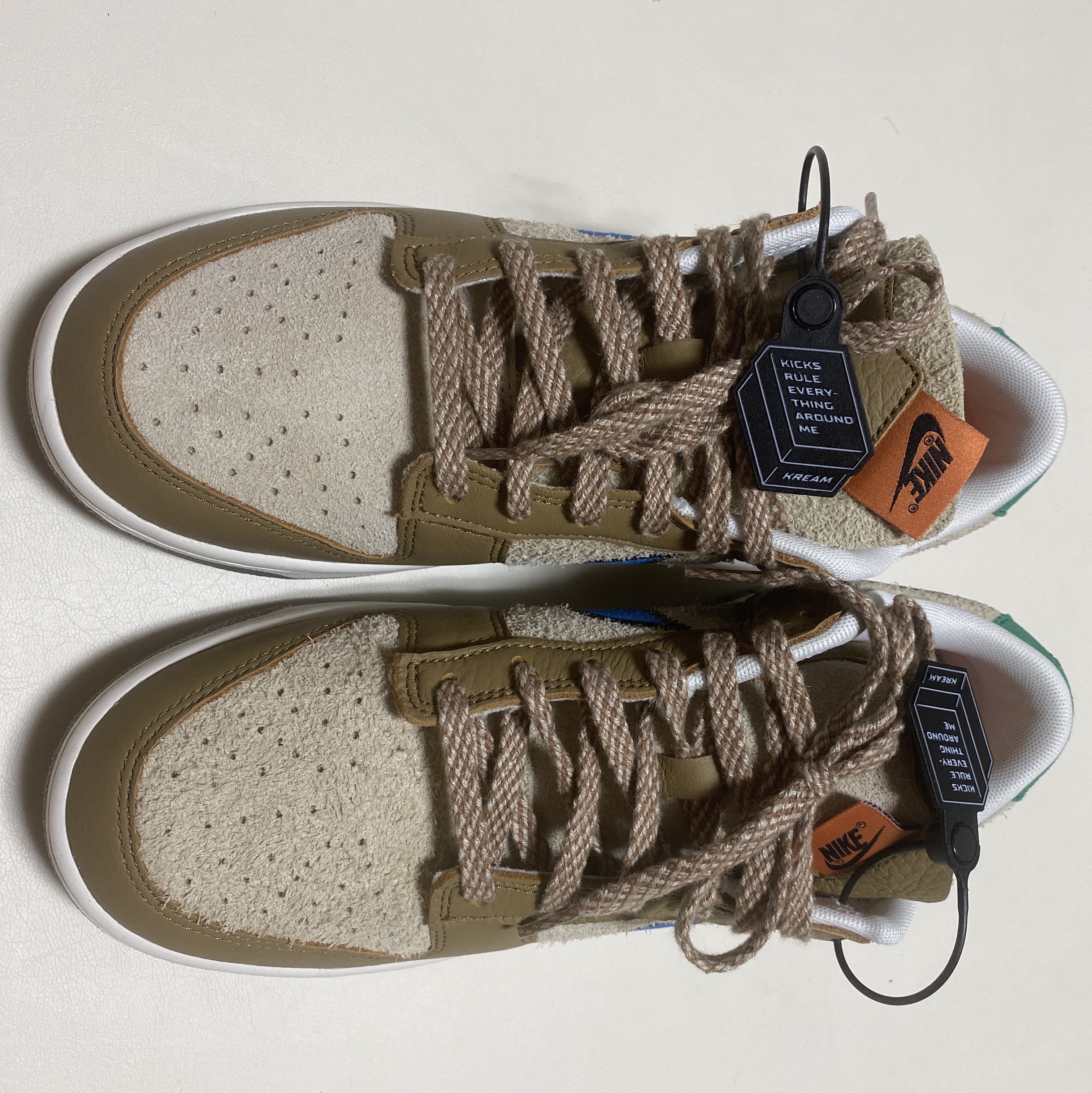 Nike x Size? Dunk Low Dark Driftwood Photo Blue 착용 스타일 - 1