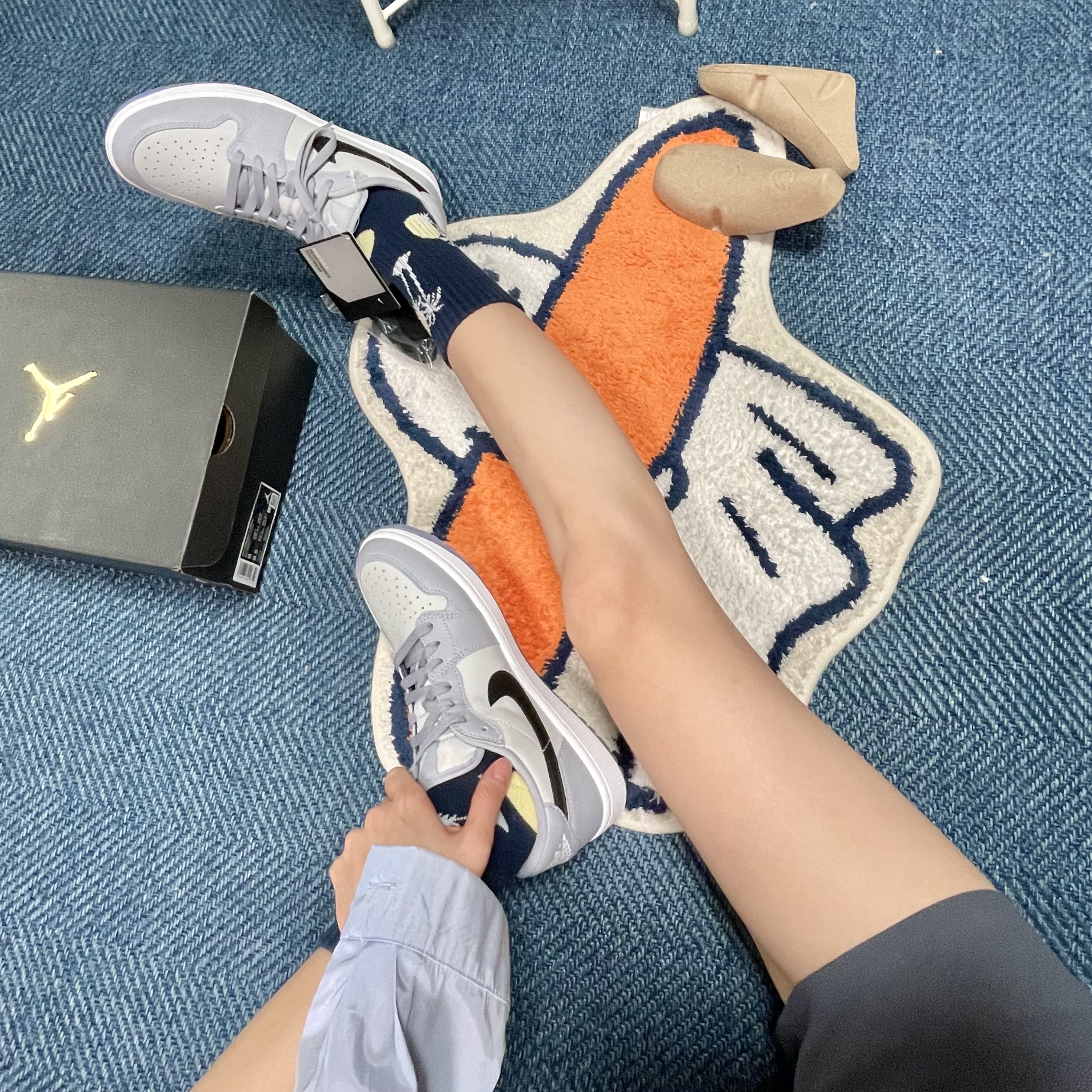 Jordan 1 Low Golf Wolf Grey 착용 스타일