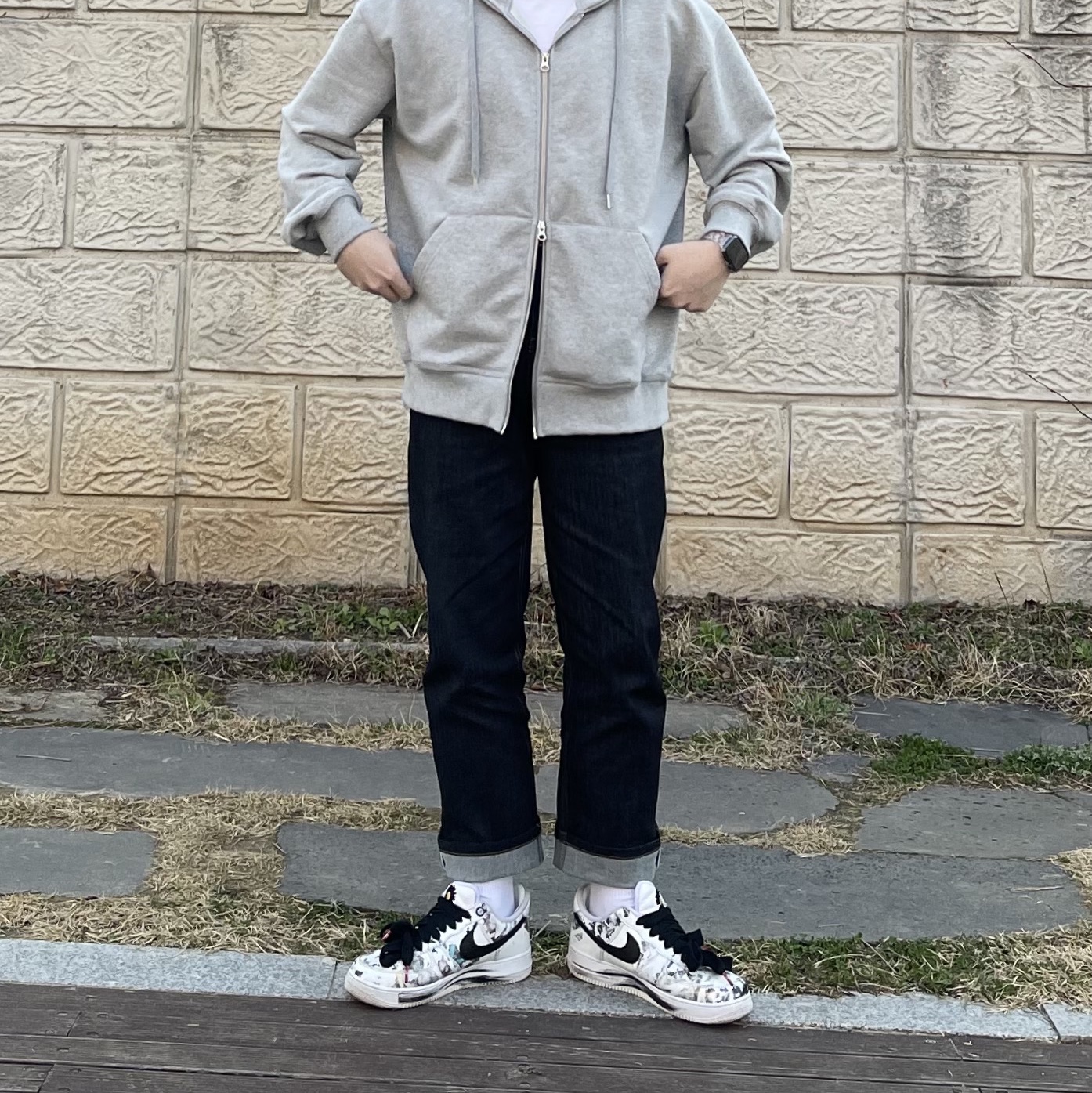 Nike x Peaceminusone Air Force 1 Low Para-Noise 2.0 착용 스타일