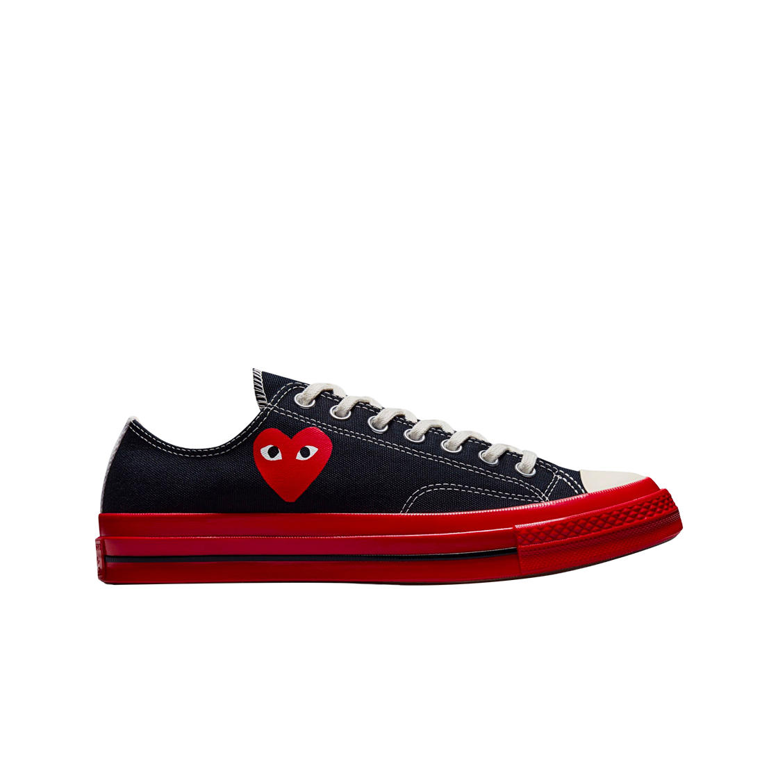 컨버스 x 플레이 꼼데가르송 척 70 로우 블랙(Converse x Play Comme des Garcons Chuck 70 Ox Black)