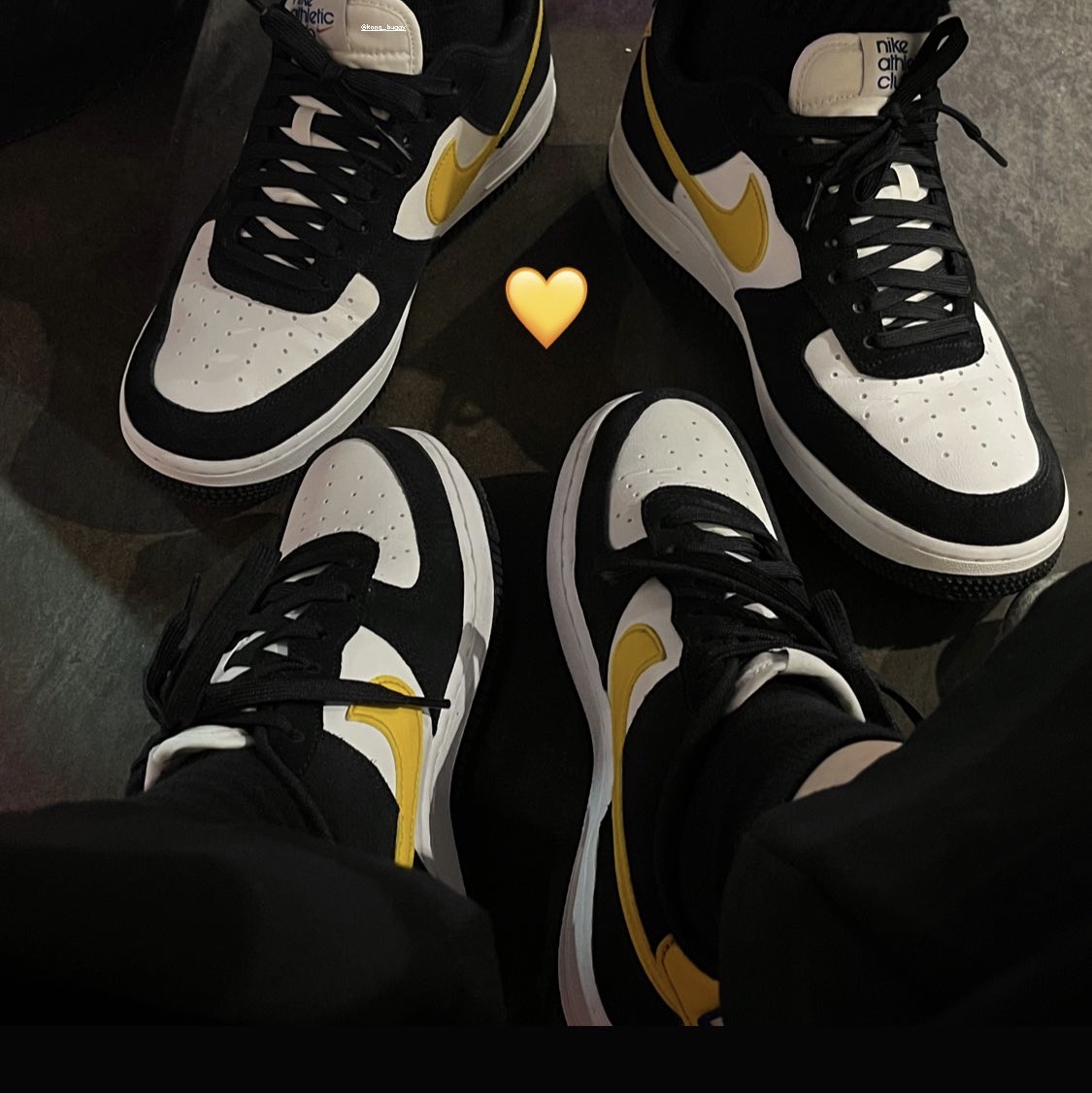 (GS) Nike Air Force 1 LV8 Athletic Club Black Dark Sulfur, Nike Air Force 1 '07 LV8 Athletic Club Black Dark Sulfur 착용 스타일