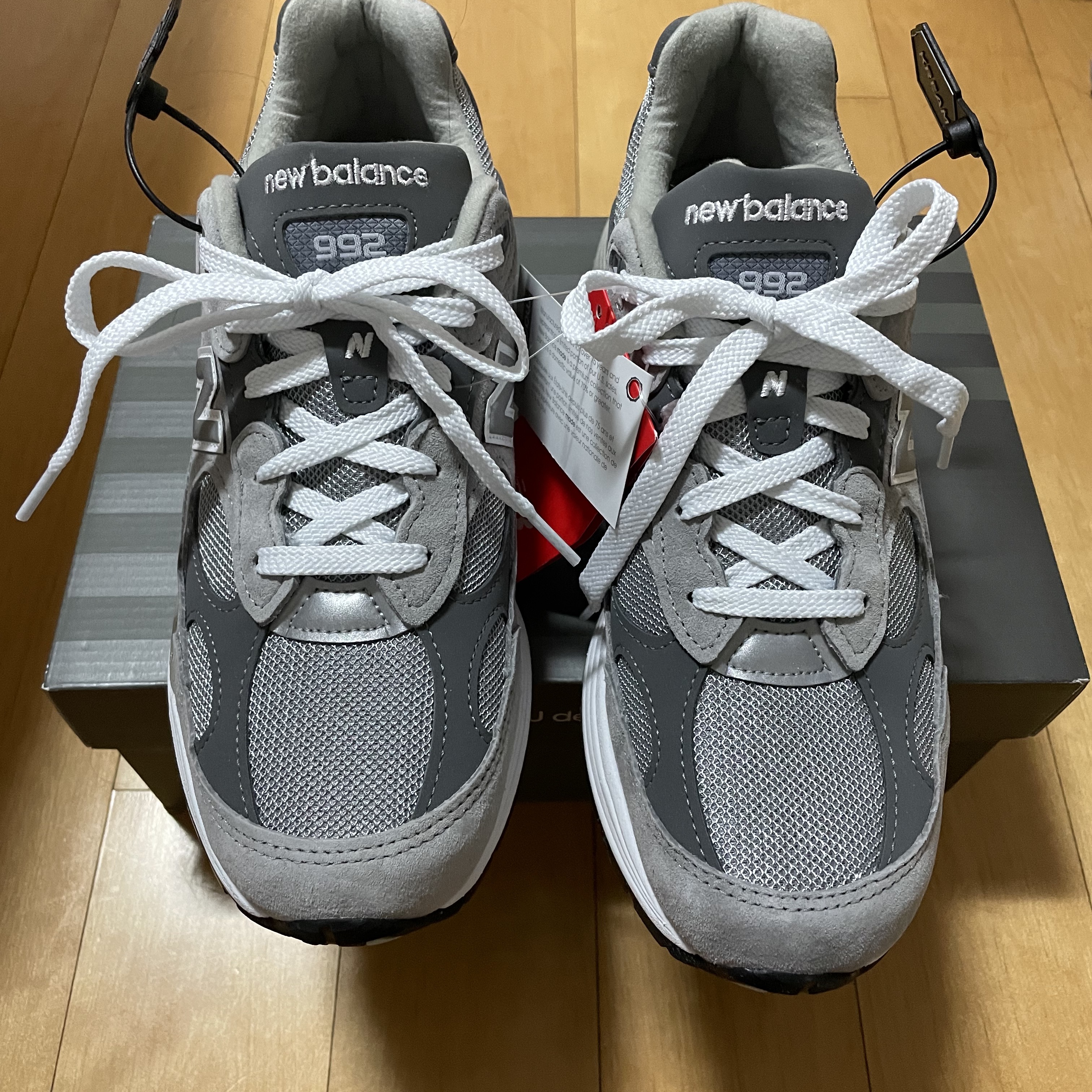 New Balance 992 Made in USA Grey - D Standard 착용 스타일 - 1