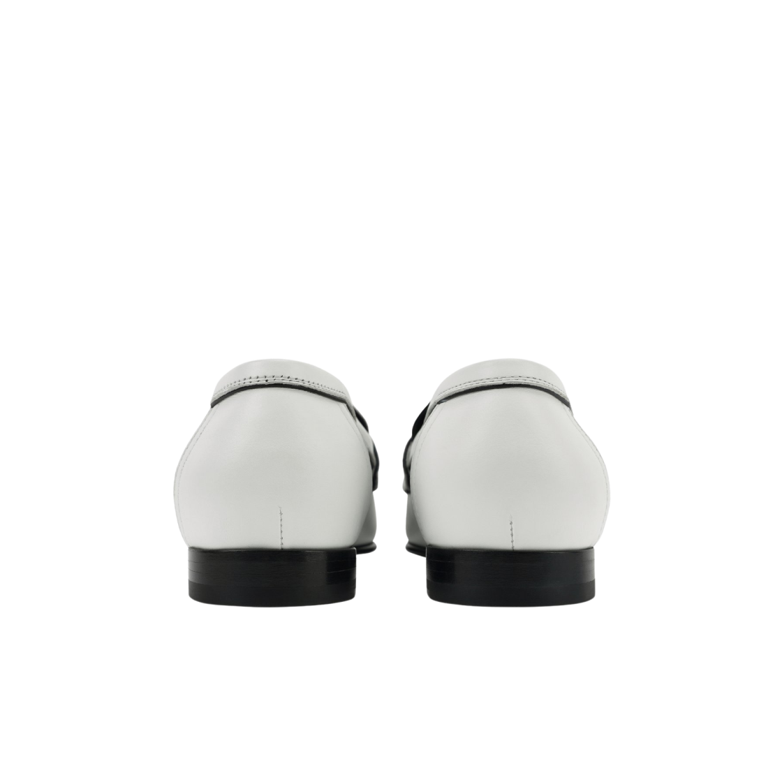 (W) 에르메스 파이핑 파리 로퍼 카프스킨 & 팔라듐 하드웨어 블랑((W) Hermes Piping Paris Loafers Calfskin & Palladium Blanc) - 4