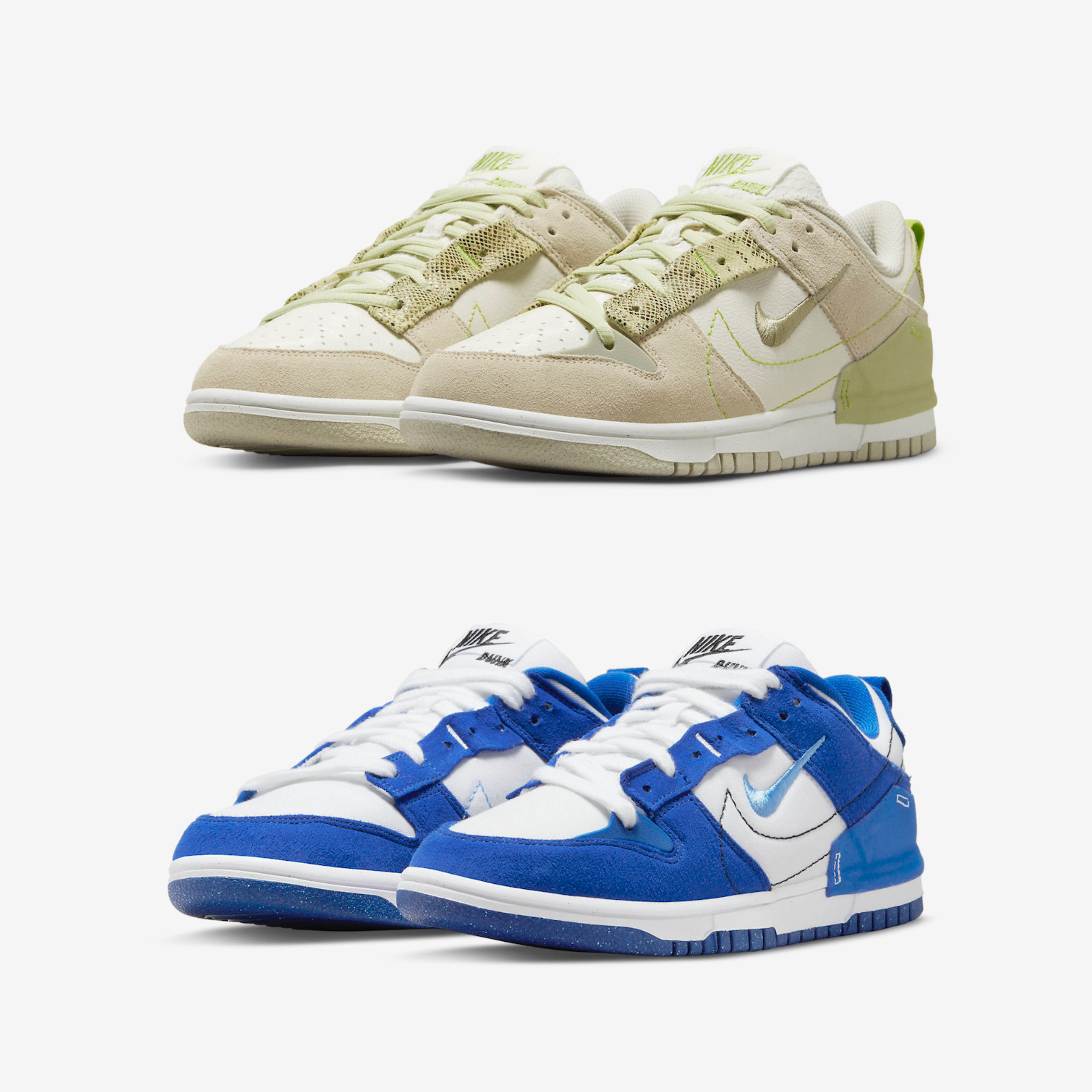 (W) Nike Dunk Low Disrupt 2 Phantom University Blue, (W) Nike Dunk Low Disrupt 2 Desert Bronze Pink Prime 착용 스타일 - 3