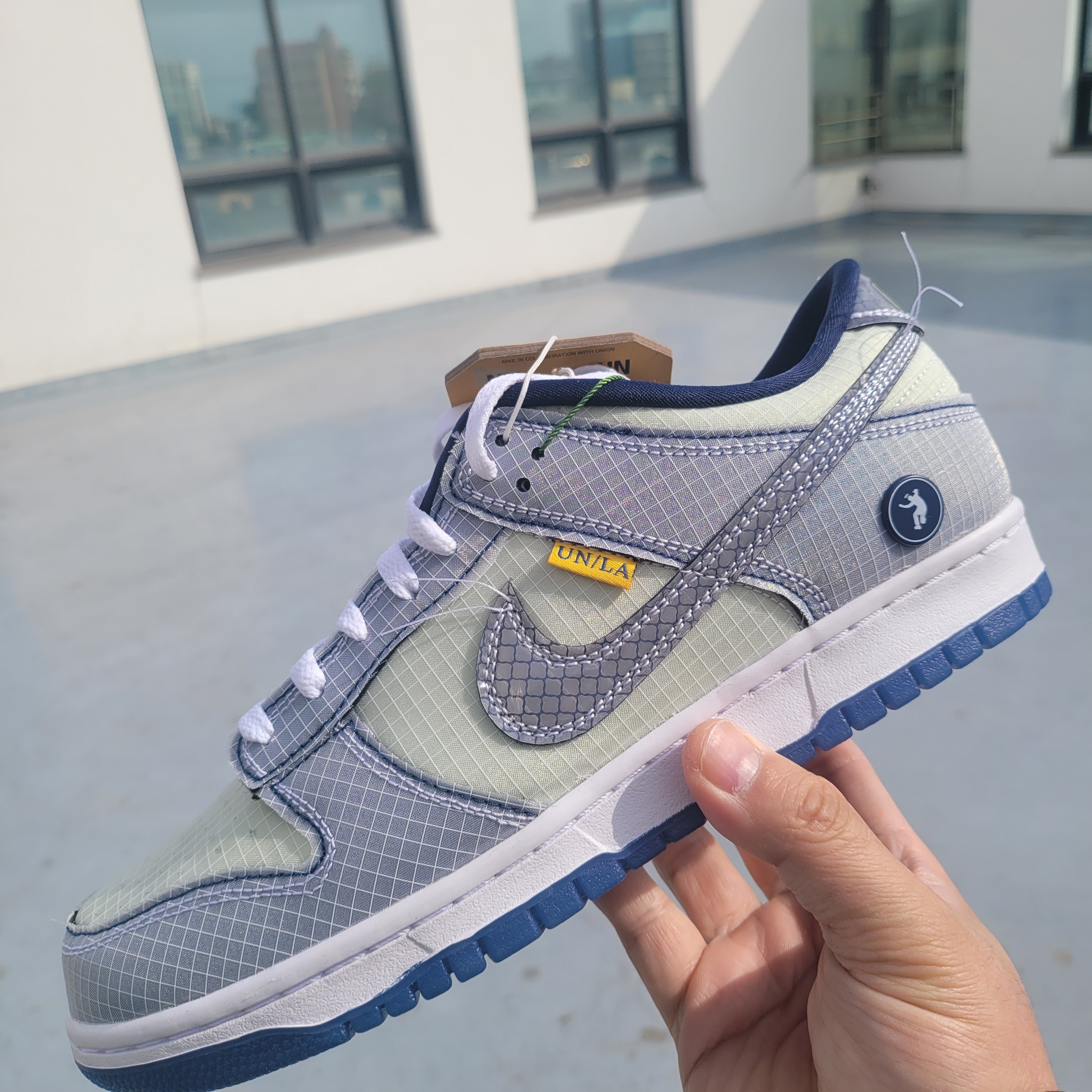 Nike x Union Dunk Low Passport Pack Pistachio 착용 스타일 - 1