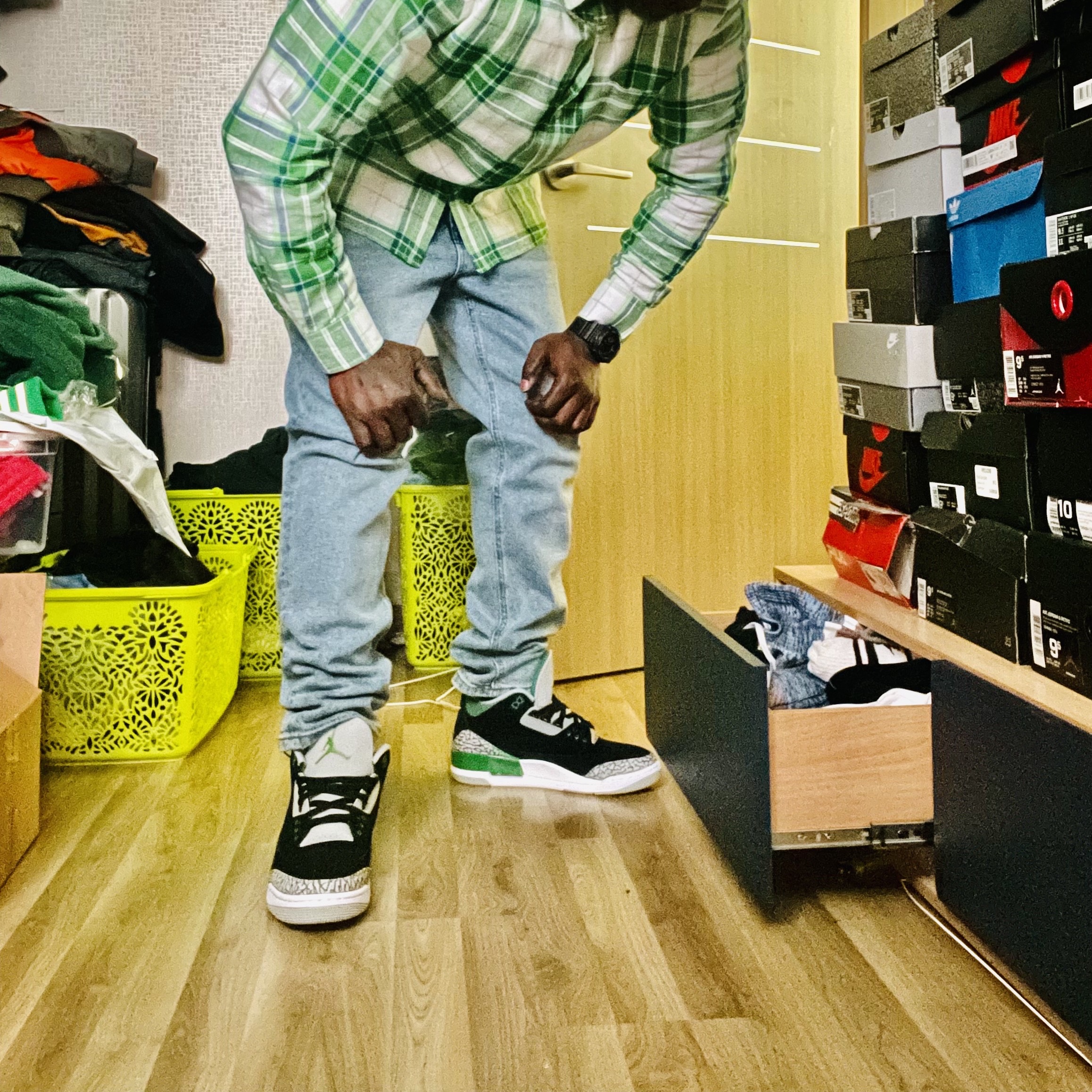 Jordan 3 Retro Pine Green 착용 스타일 - 2