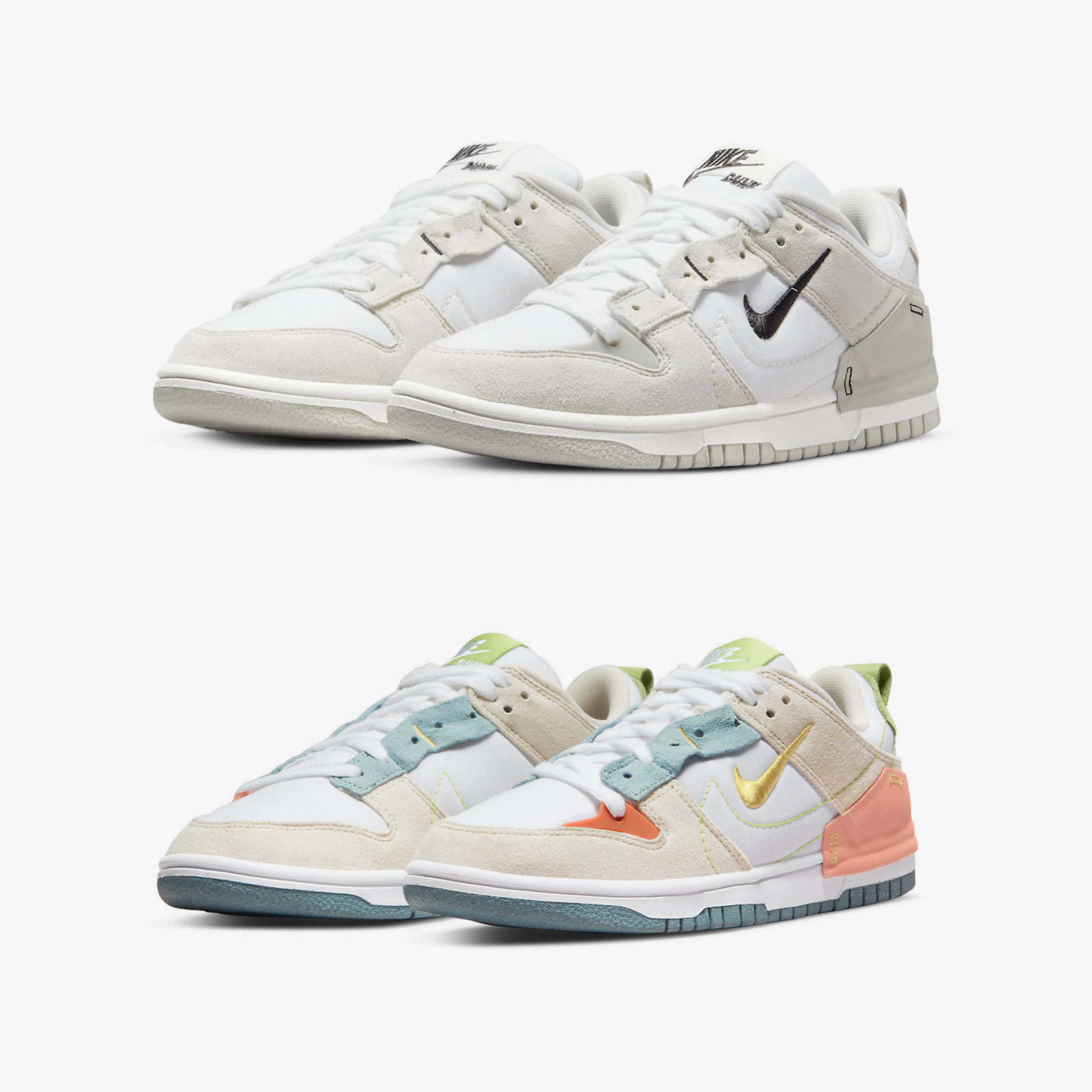 (W) Nike Dunk Low Disrupt 2 Phantom University Blue, (W) Nike Dunk Low Disrupt 2 Desert Bronze Pink Prime 착용 스타일 - 2