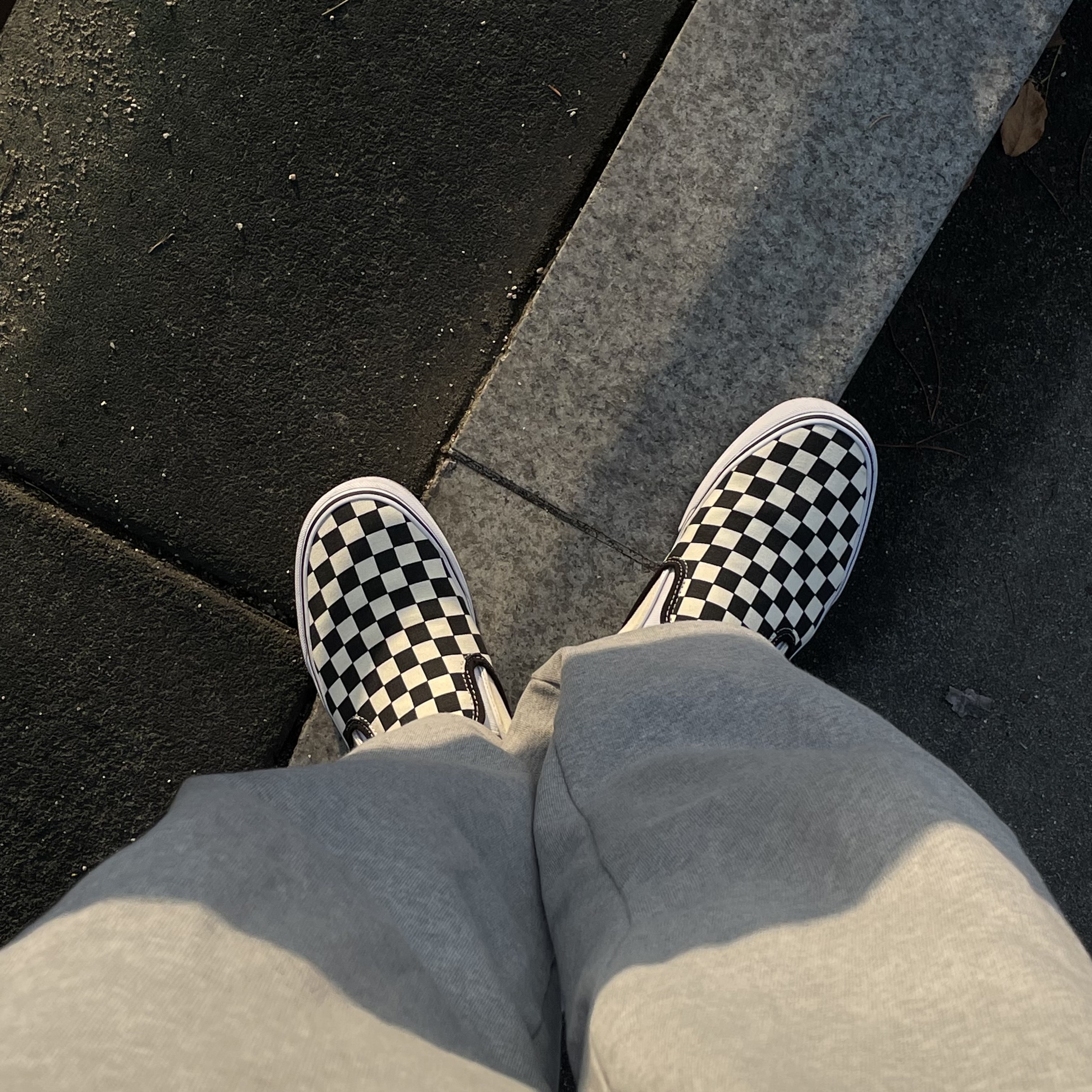 Vans Slip-On Checkerboard 착용 스타일