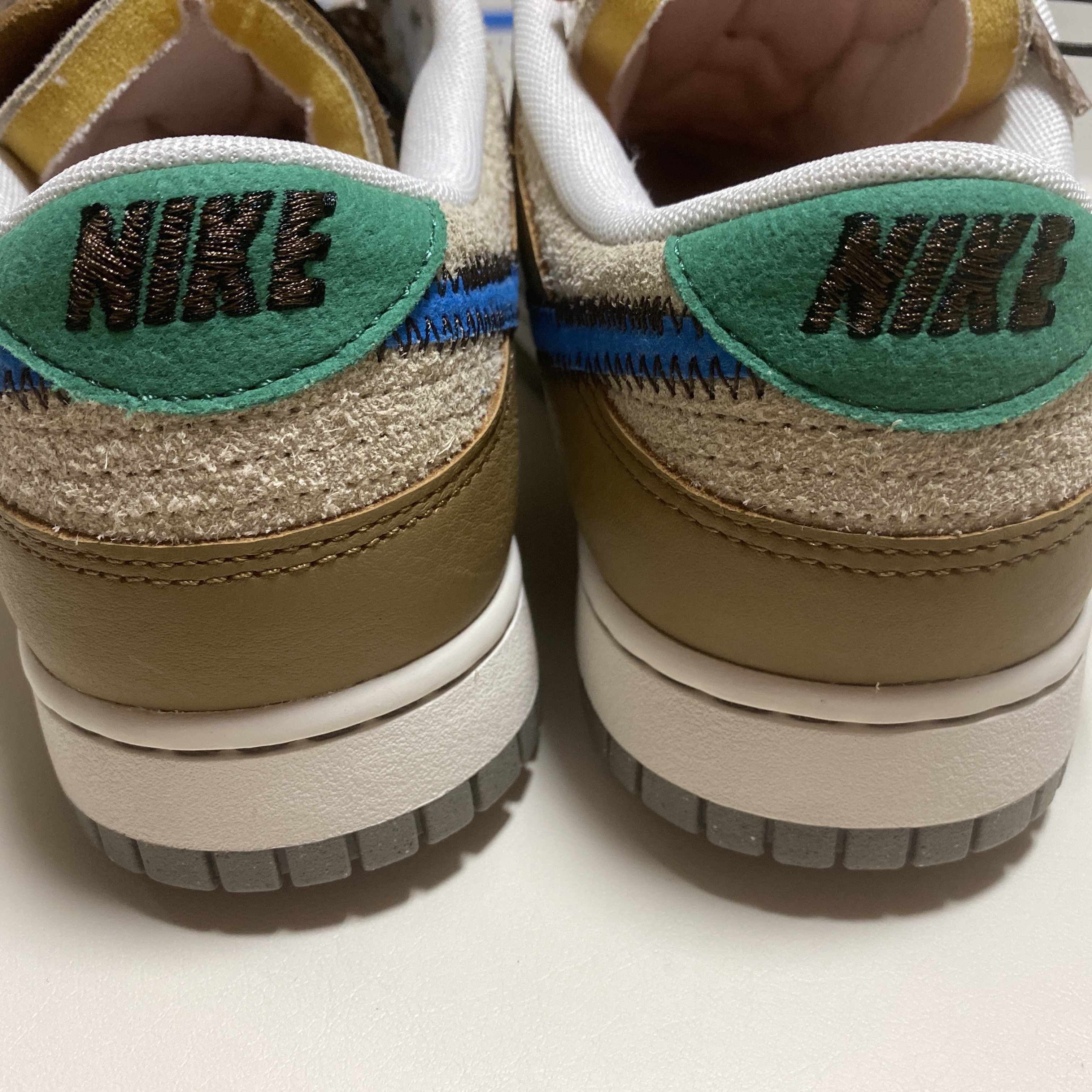 Nike x Size? Dunk Low Dark Driftwood Photo Blue 착용 스타일 - 5