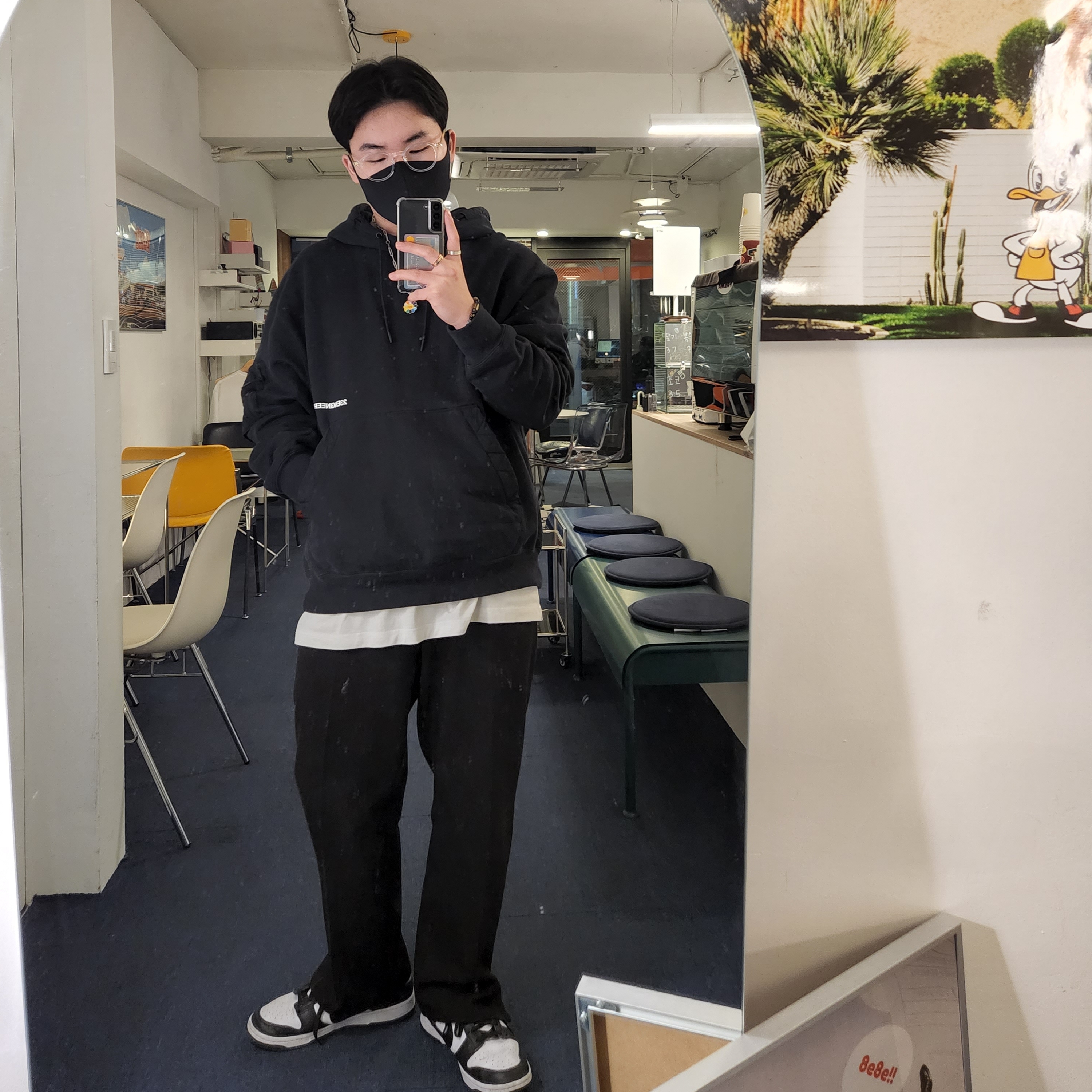 Nike Dunk Low Retro Black 착용 스타일
