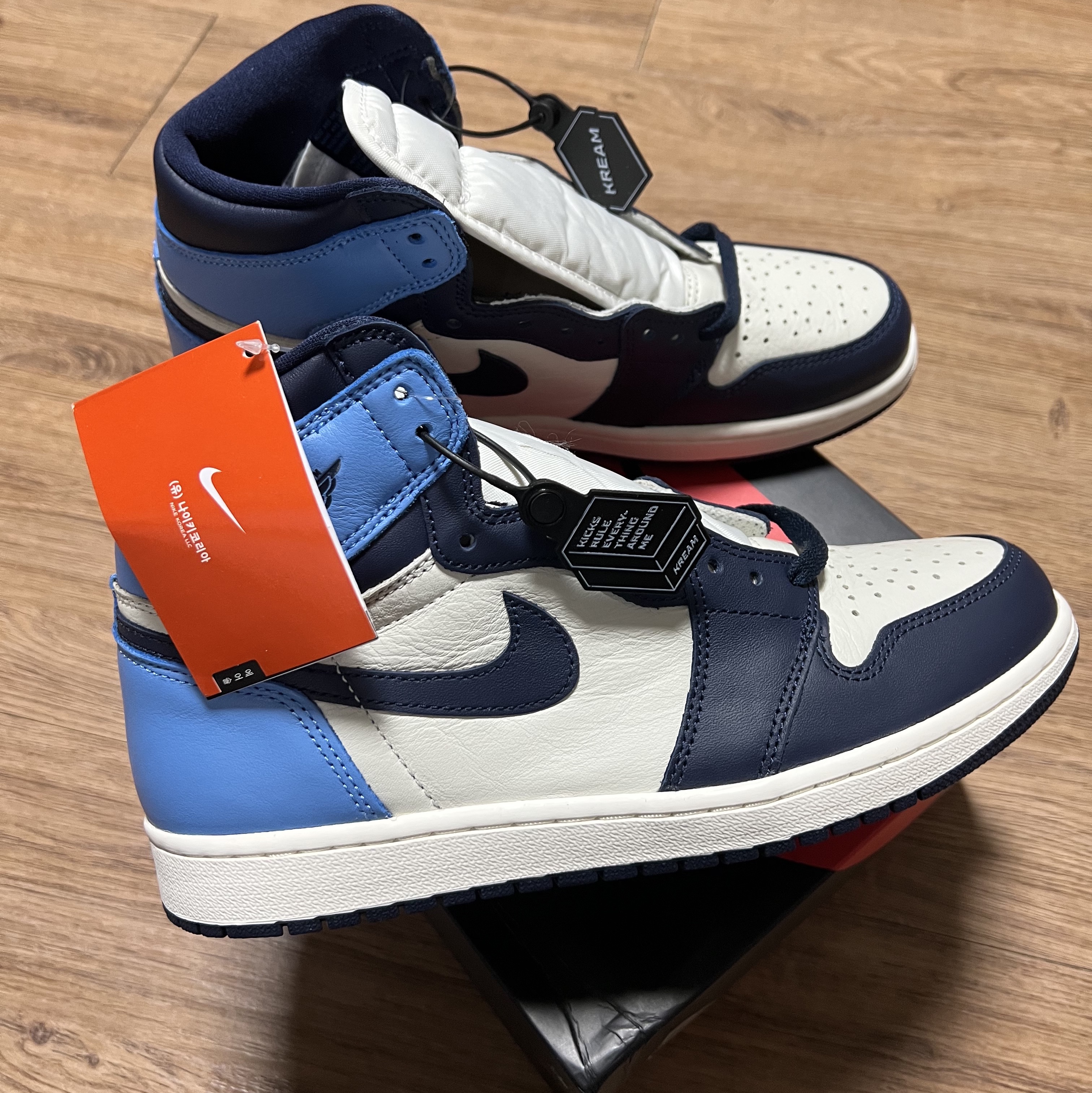 Jordan 1 Retro High Obsidian UNC 착용 스타일
