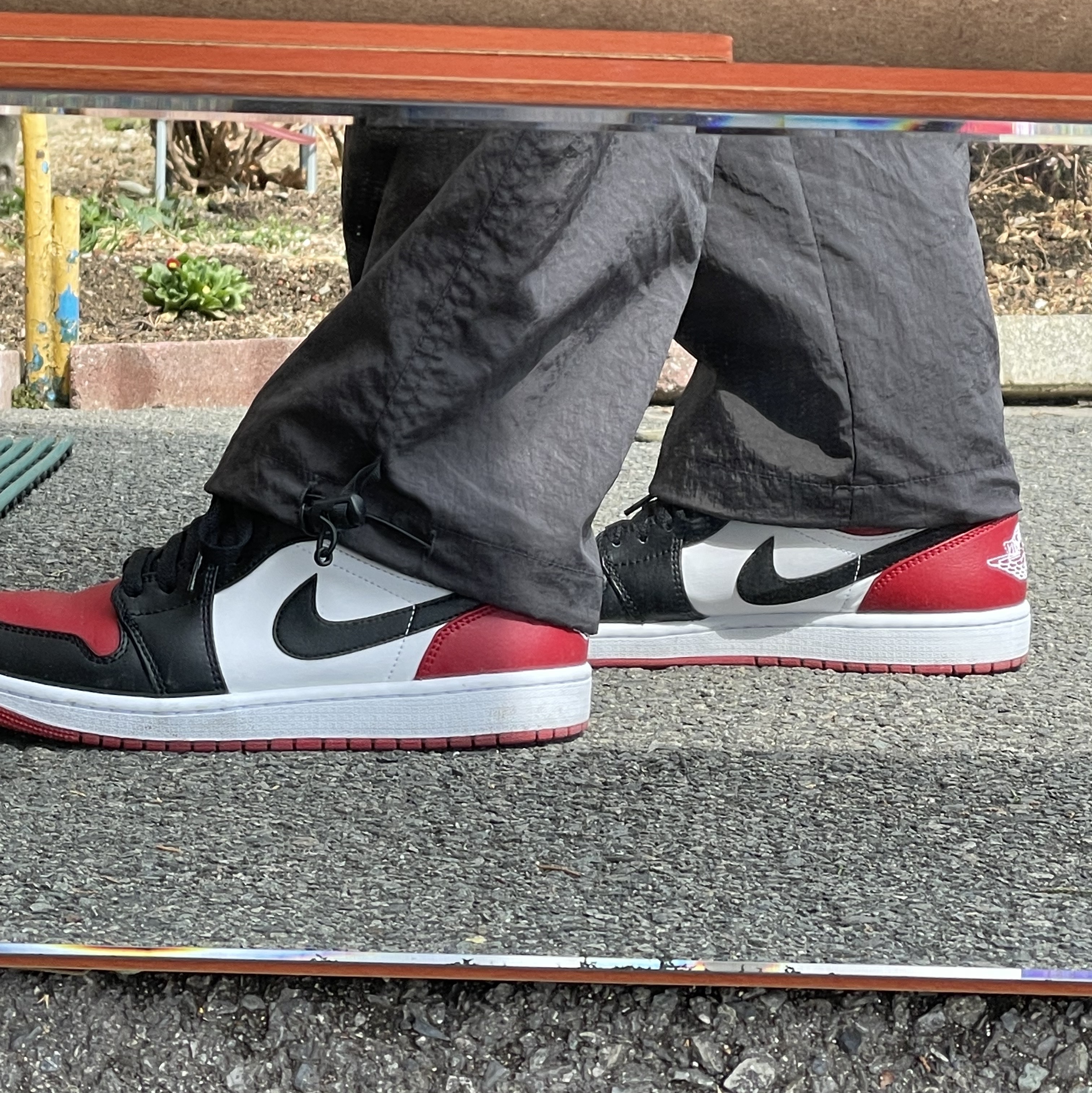 Jordan 1 Low Bred Toe 착용 스타일