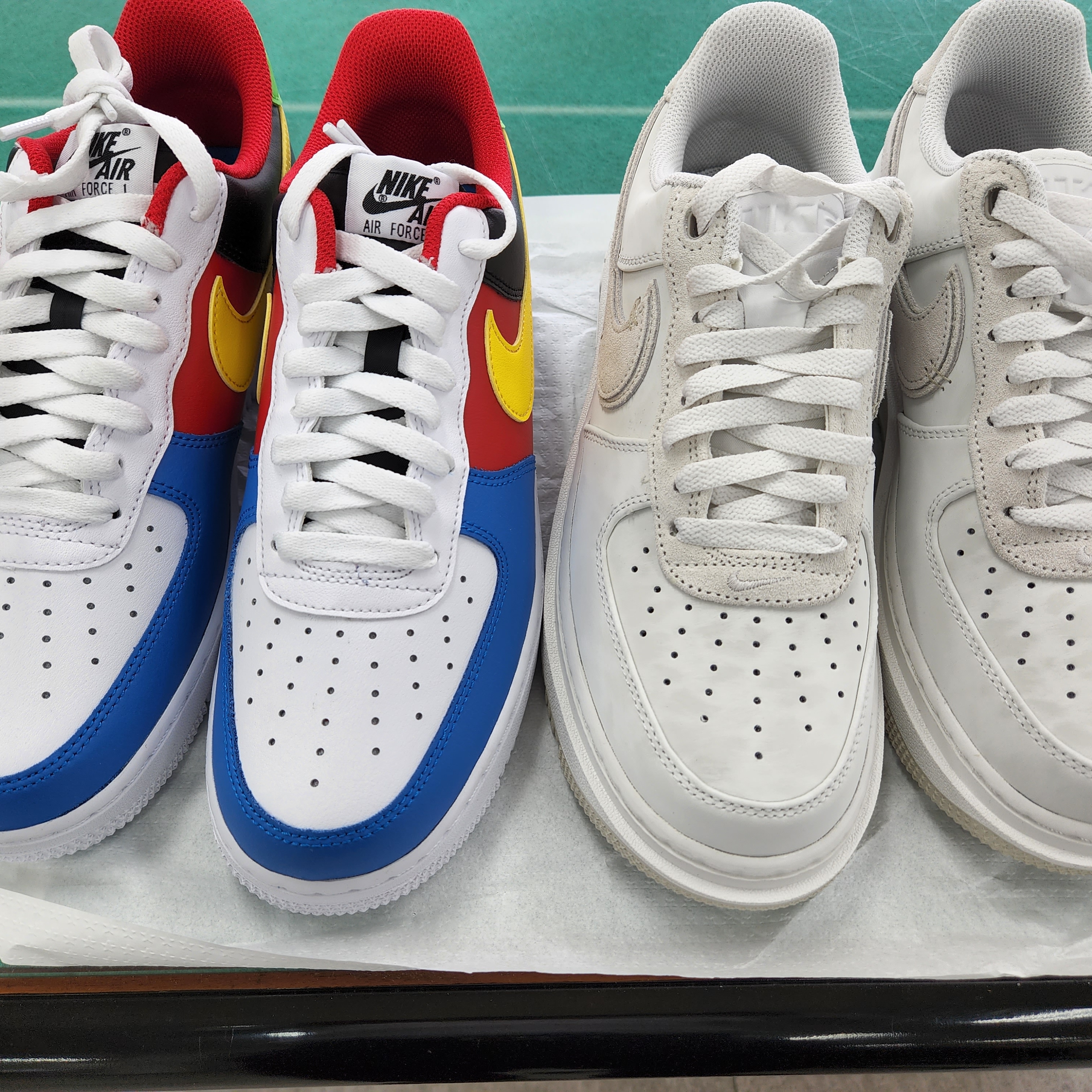Nike x UNO Air Force 1 '07 QS White Yellow Zest, (W) Nike x Serena Williams Air Force 1 LXX Summit White 착용 스타일 - 2