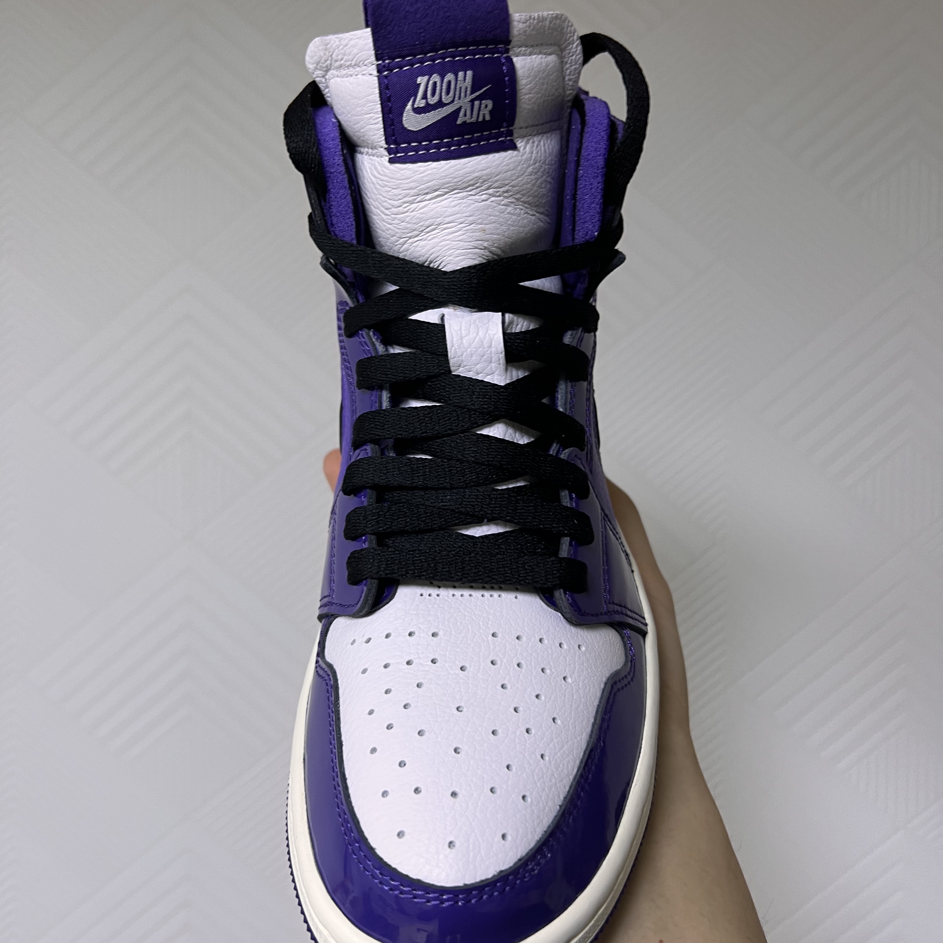 (W) Jordan 1 Zoom Air CMFT Purple Black 착용 스타일 - 4