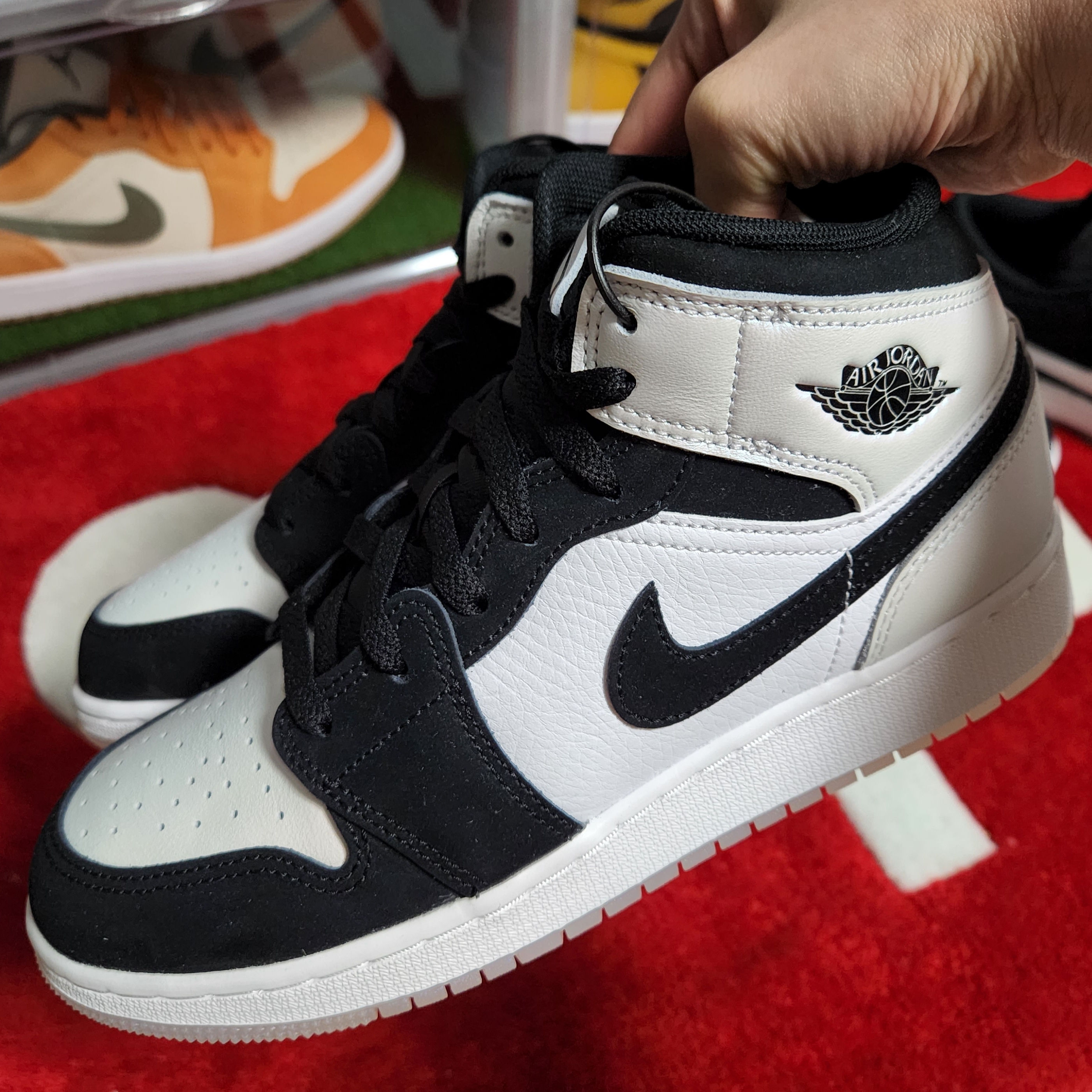 Jordan 1 Low SE Diamond, (GS) Jordan 1 Mid SE Diamond 착용 스타일 - 4