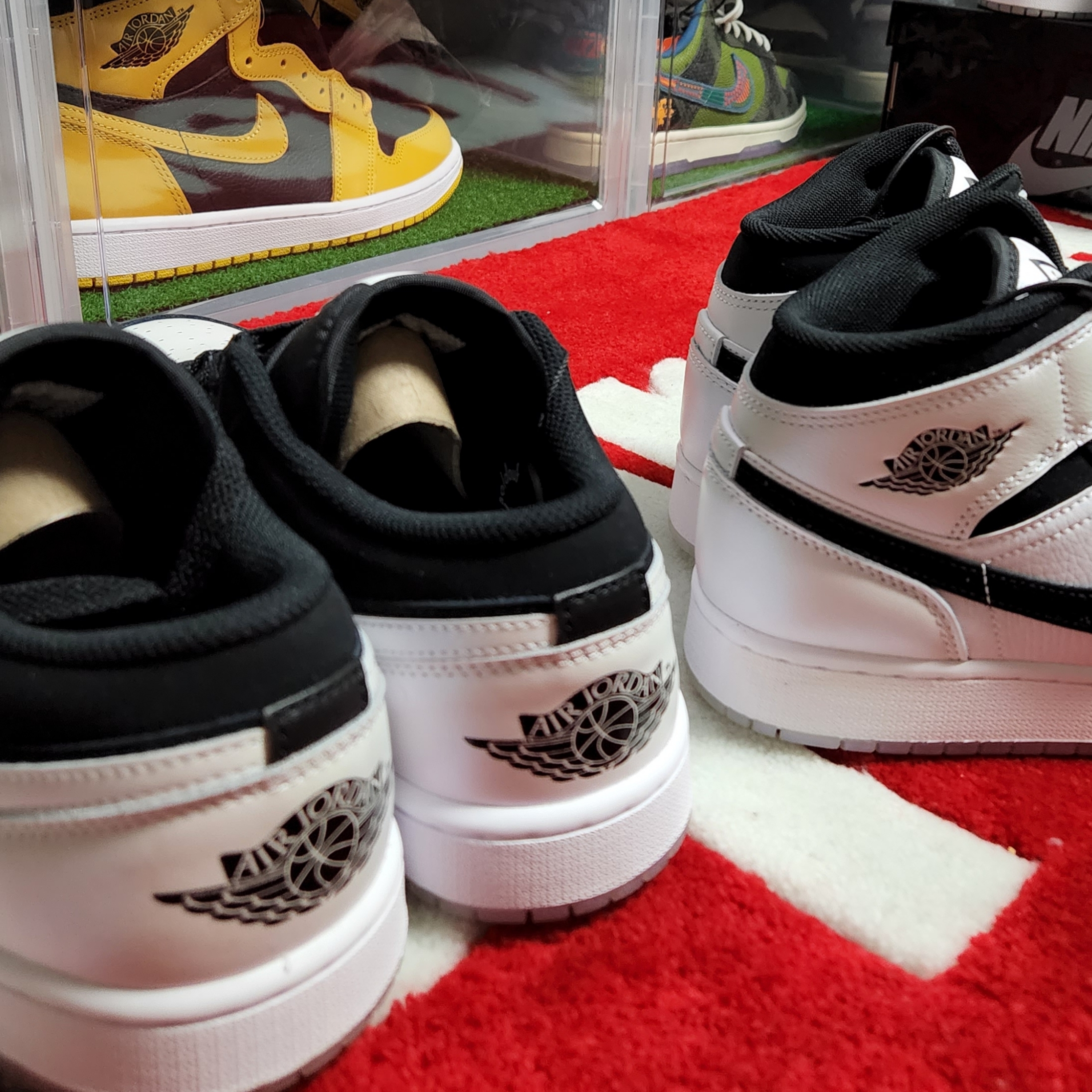 Jordan 1 Low SE Diamond, (GS) Jordan 1 Mid SE Diamond 착용 스타일 - 2