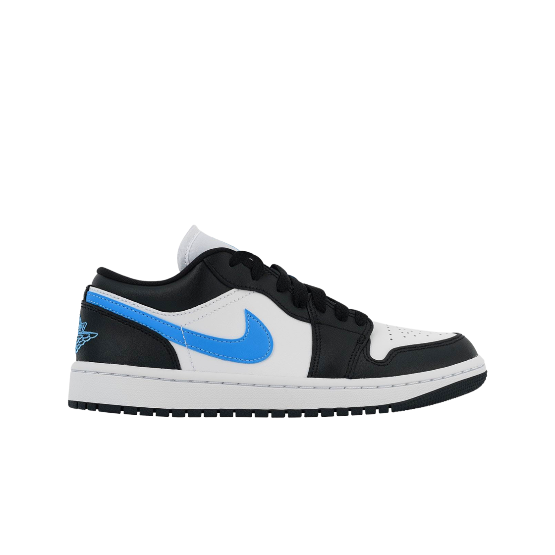 (W) 조던 1 로우 블랙 유니버시티 블루((W) Jordan 1 Low Black University Blue)