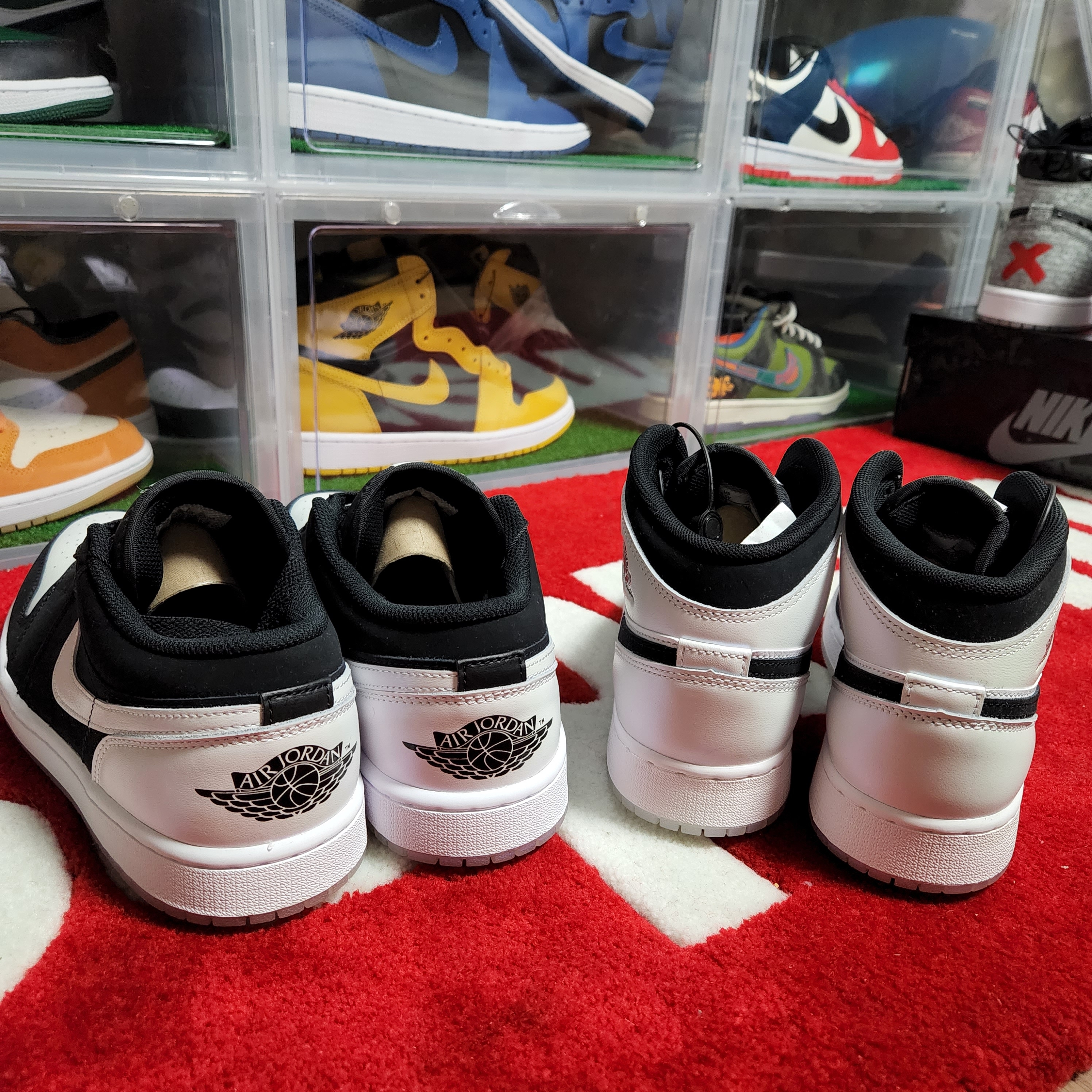 Jordan 1 Low SE Diamond, (GS) Jordan 1 Mid SE Diamond 착용 스타일 - 1