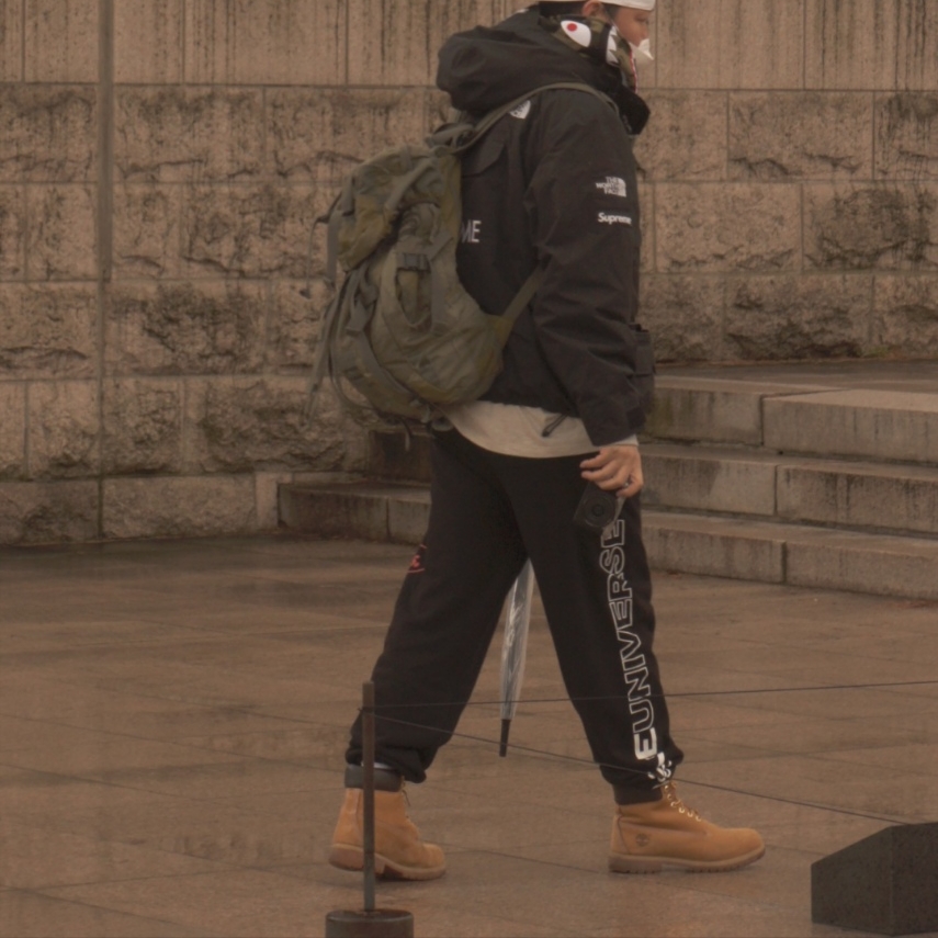 Supreme x The North Face Cargo Jacket Black - 20SS, Supreme x Comme des Garcons Junya Watanabe Man Patchwork Backpack Olive - 21FW 착용 스타일