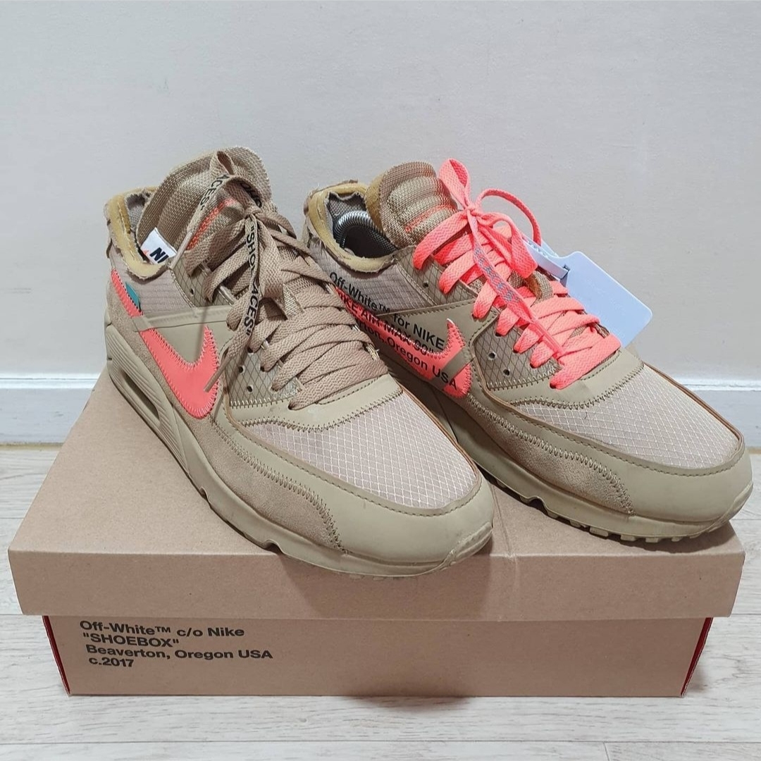 Nike x Off-White Air Max 90 V2 Desert Ore 착용 스타일