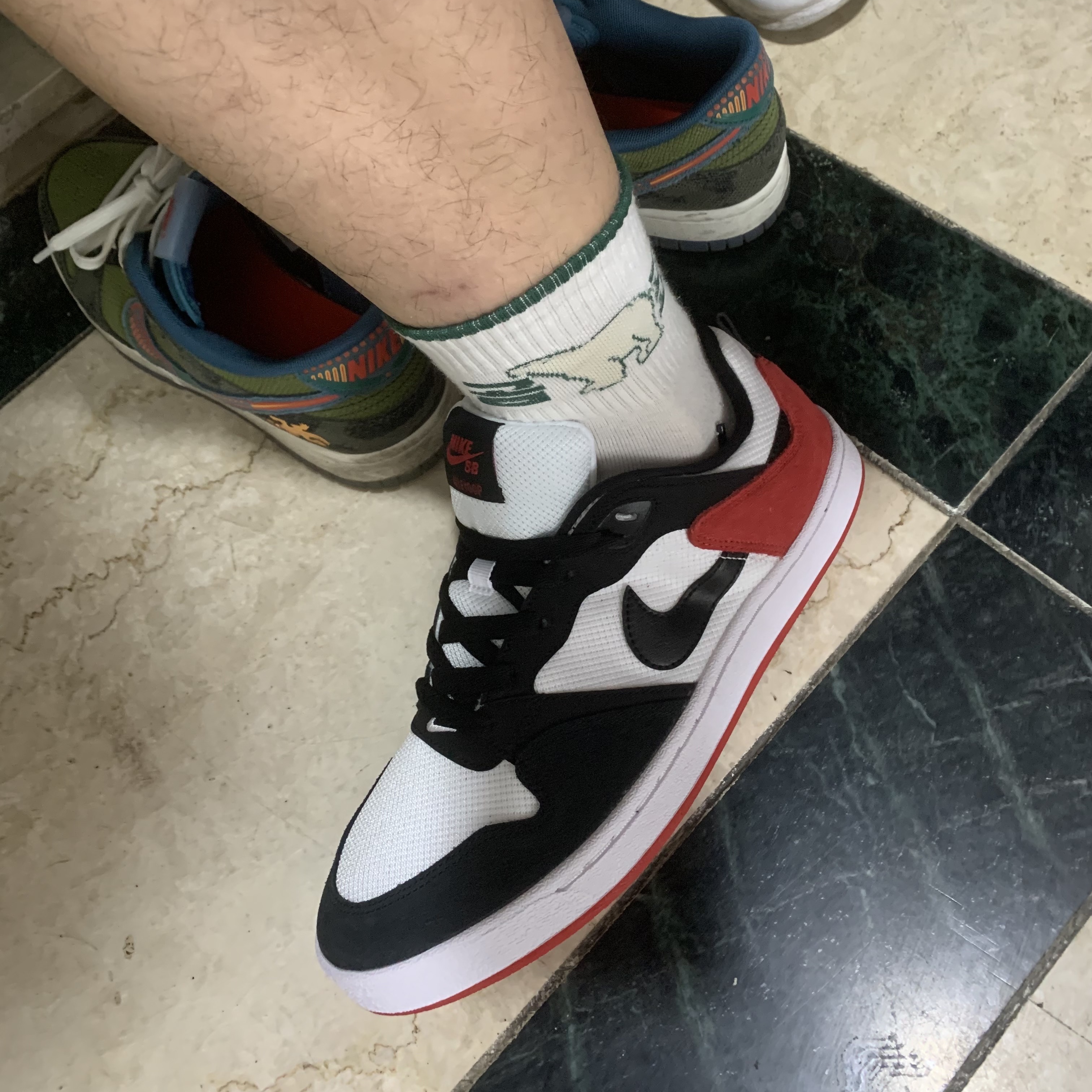 Nike SB Alleyoop University Red, Nike Dunk Low Premium Siempre Familia 착용 스타일 - 2