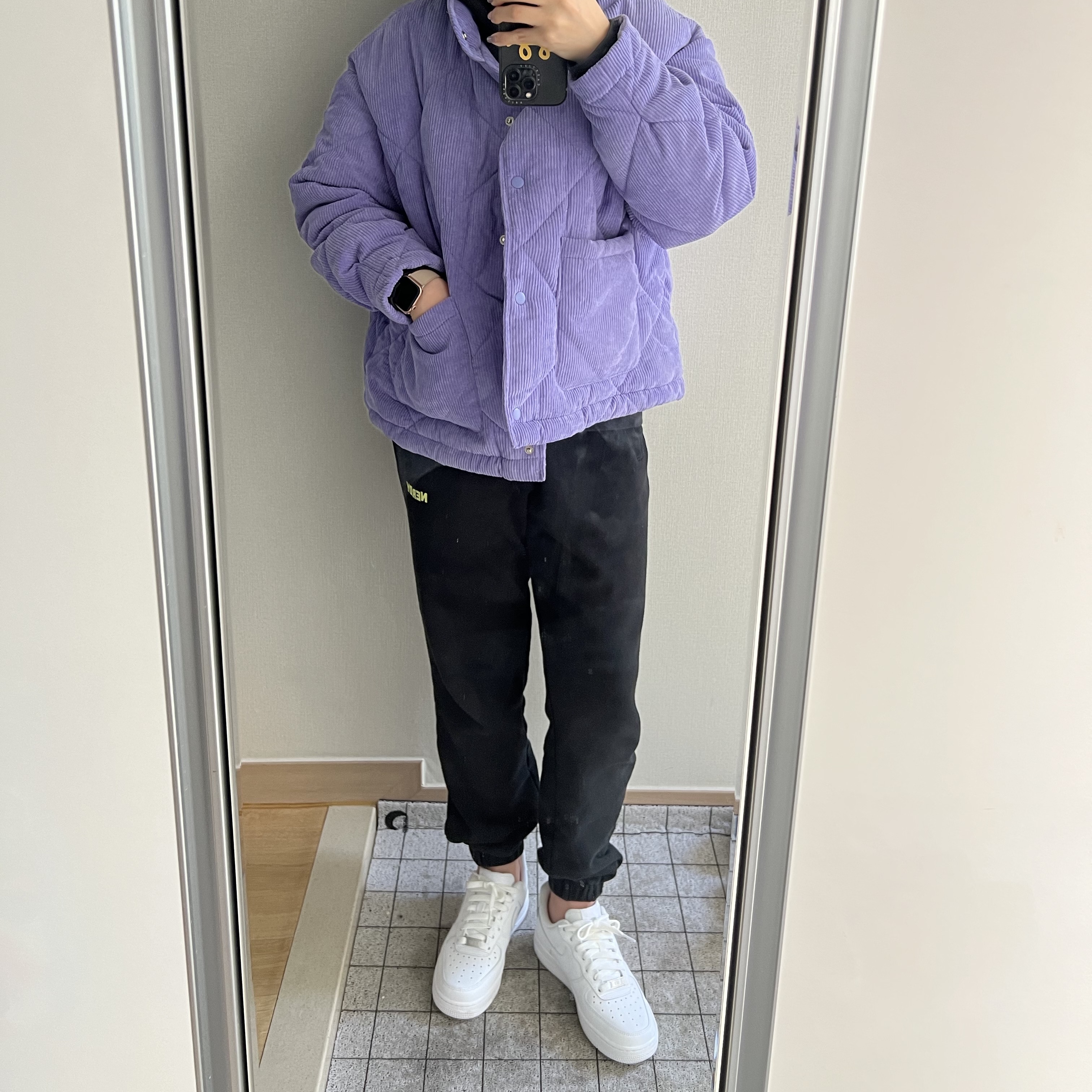 (W) Nike Air Force 1 '07 Low White 착용 스타일