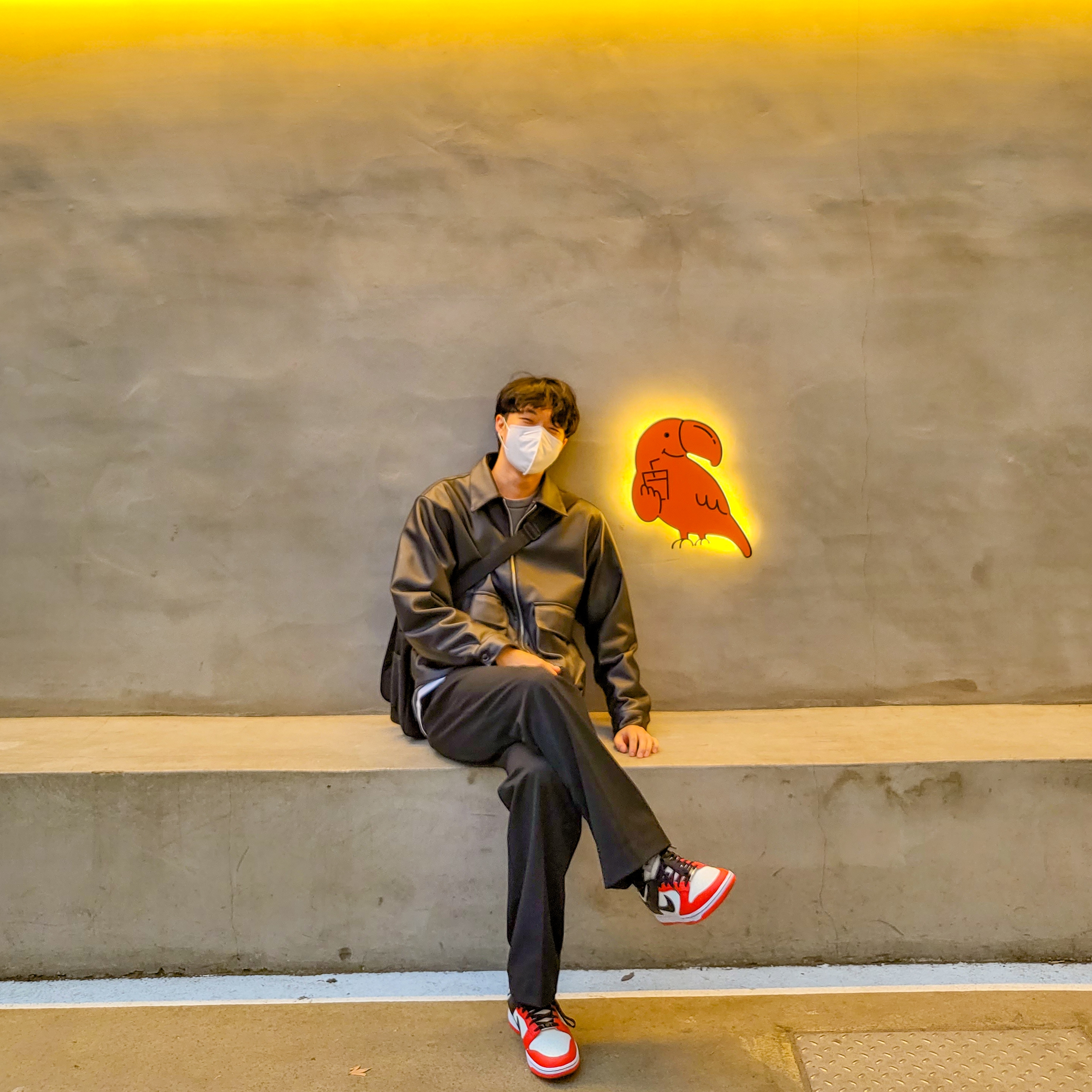 Nike x NBA Dunk Low Retro EMB Black and Chile Red 착용 스타일 - 1