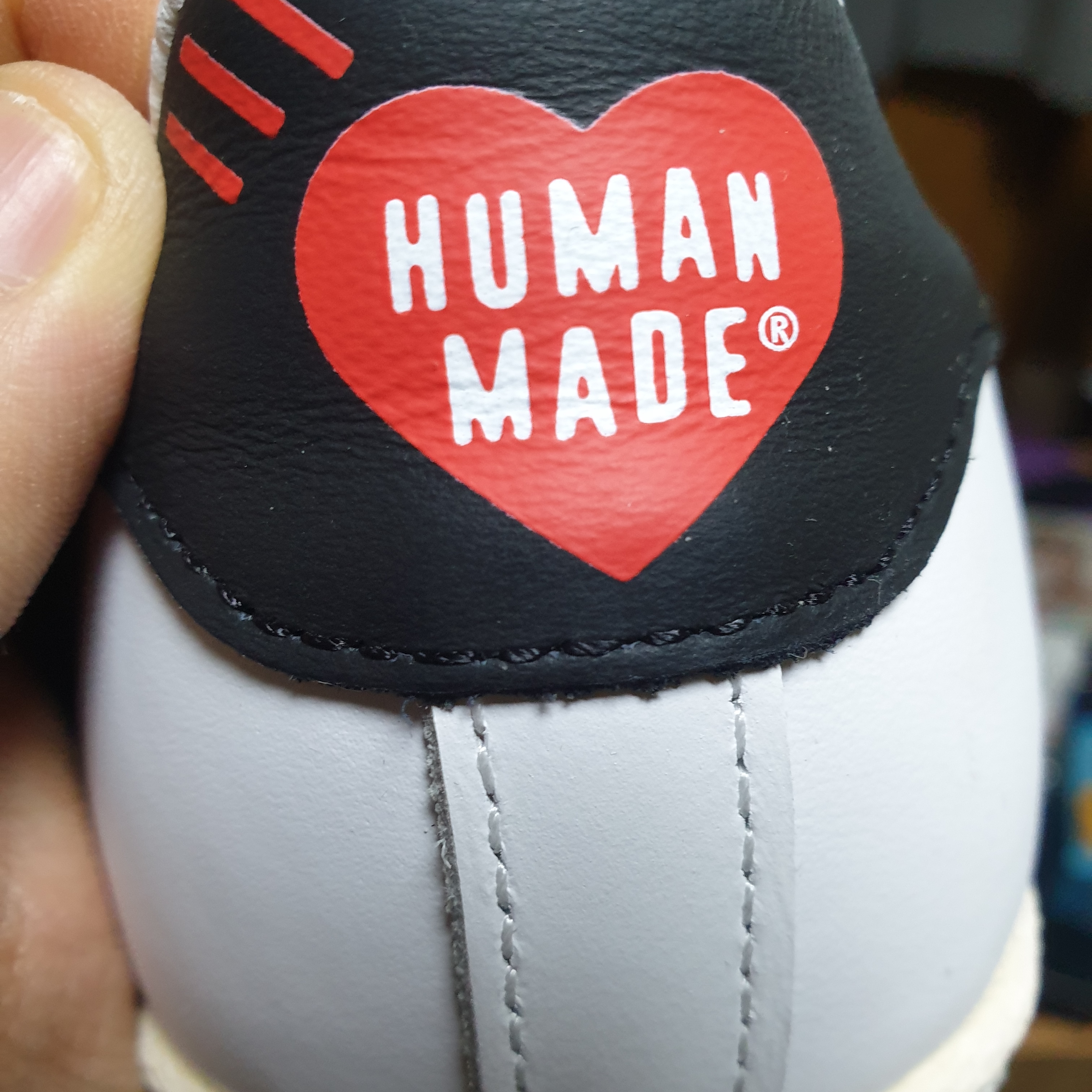 Adidas x Human Made Superstar White Black 착용 스타일 - 2