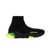 (W) Balenciaga Speed Trainer Clear Sole Black Yellow Fluo
