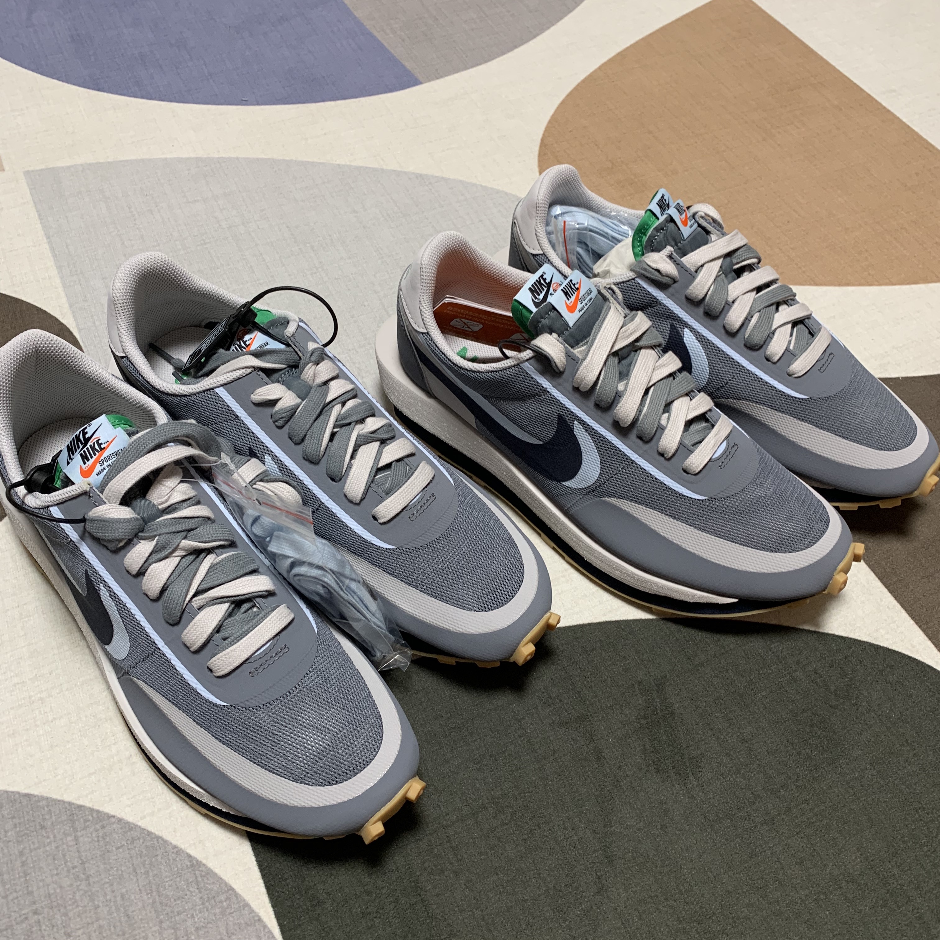 Nike x Sacai x Clot LDWaffle Cool Grey 착용 스타일 - 1