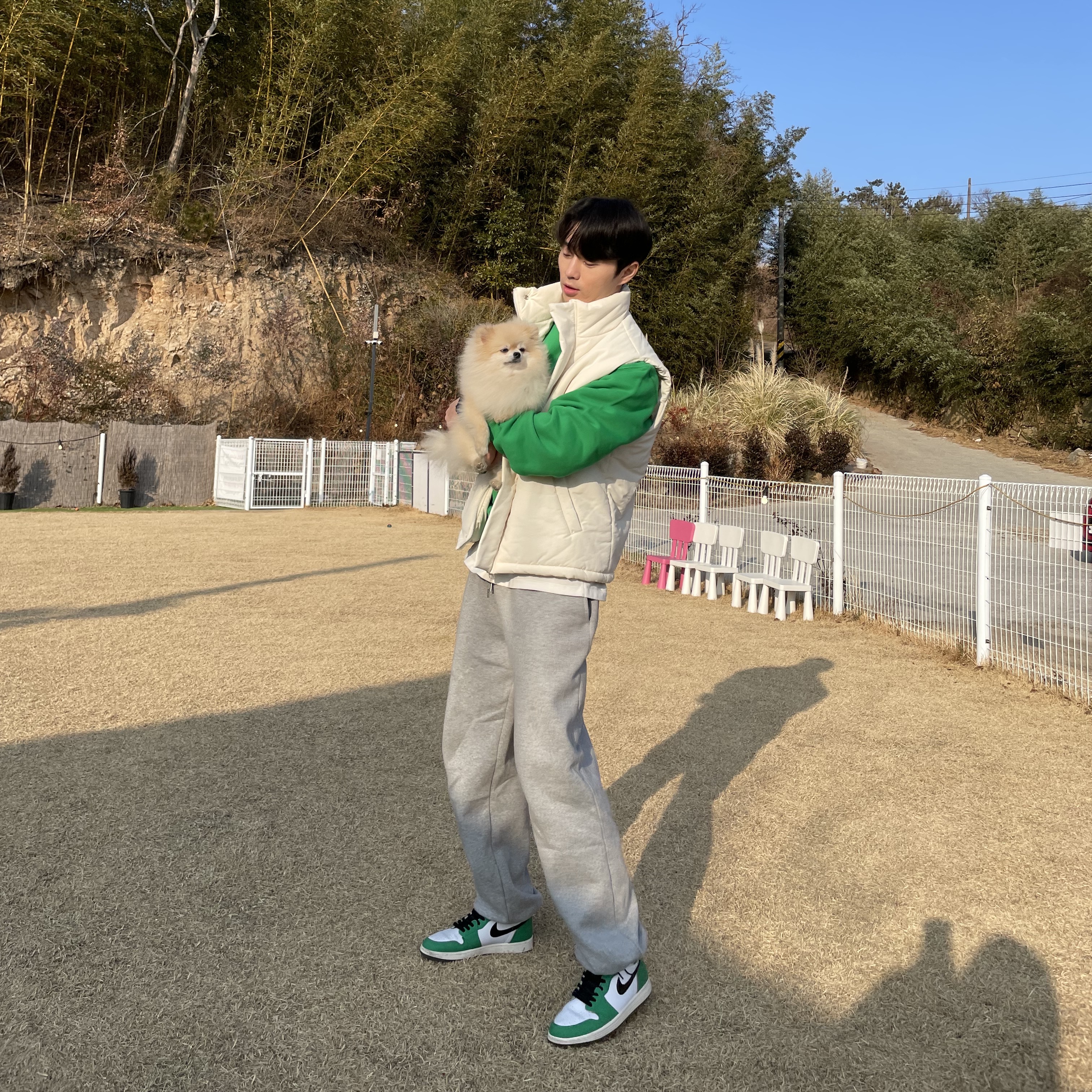 (W) Jordan 1 Retro High OG Lucky Green 착용 스타일 - 1