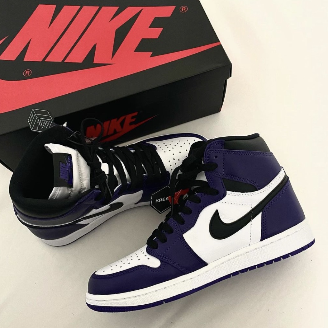 Jordan 1 Retro High OG Court Purple 2020 착용 스타일 - 1