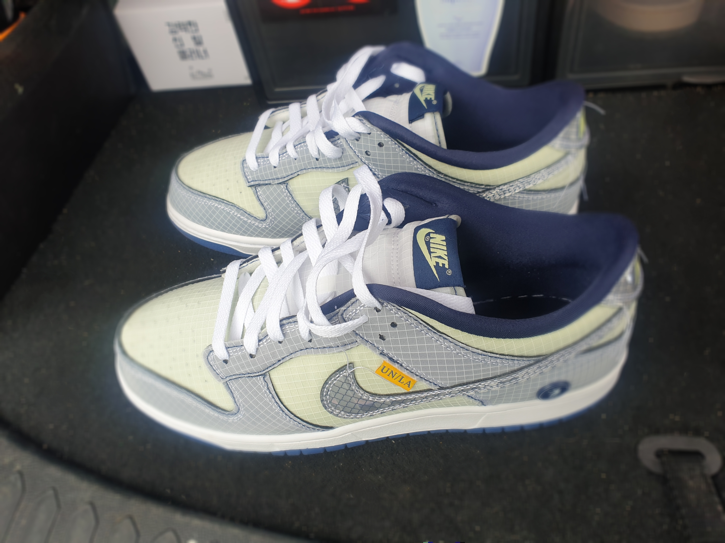 Nike x Union Dunk Low Passport Pack Pistachio 착용 스타일 - 1