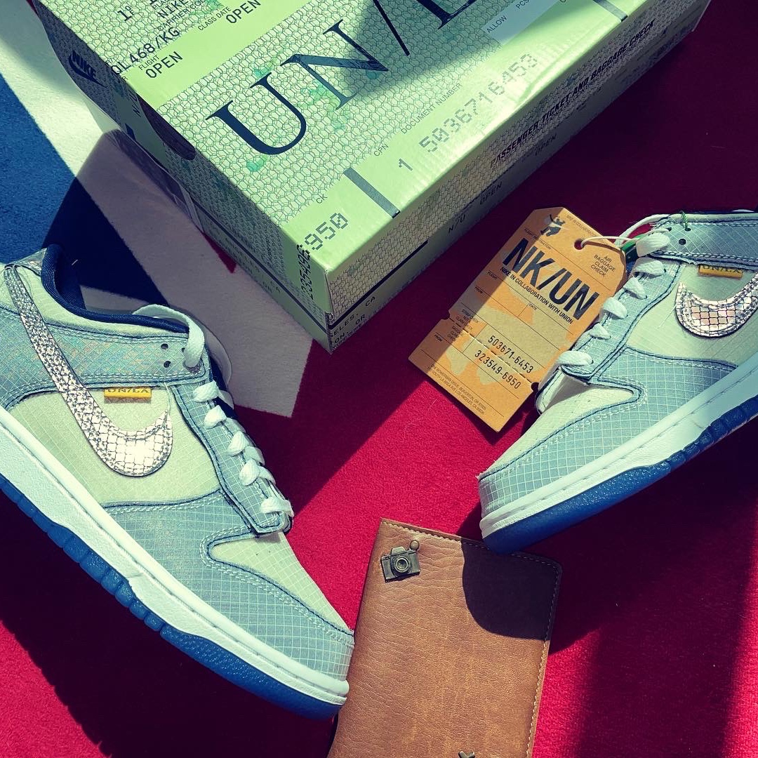 Nike x Union Dunk Low Passport Pack Pistachio 착용 스타일 - 1