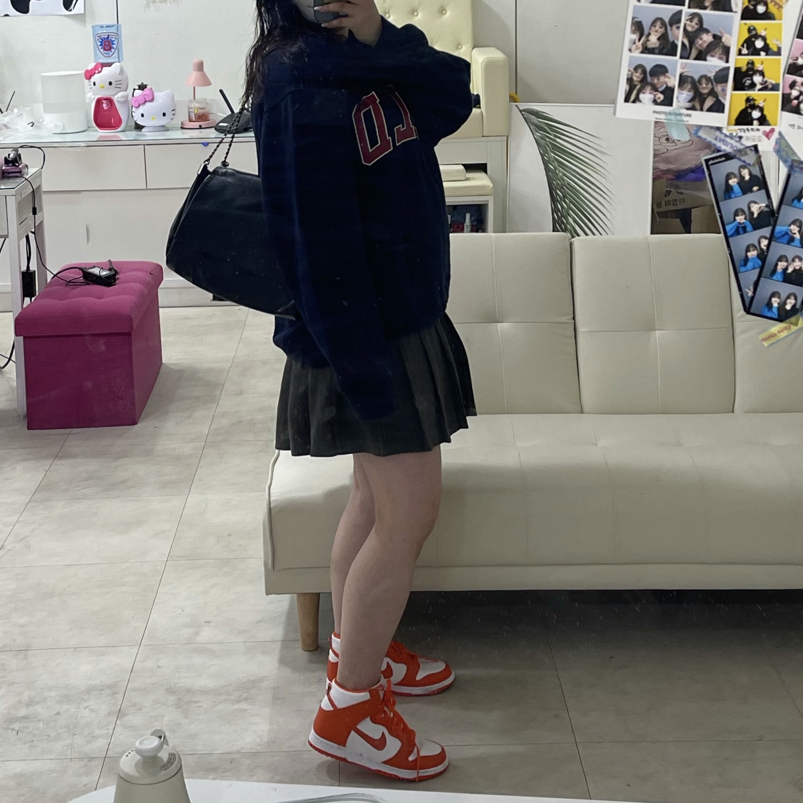 (GS) Nike Dunk High Orange Blaze 착용 스타일 - 1