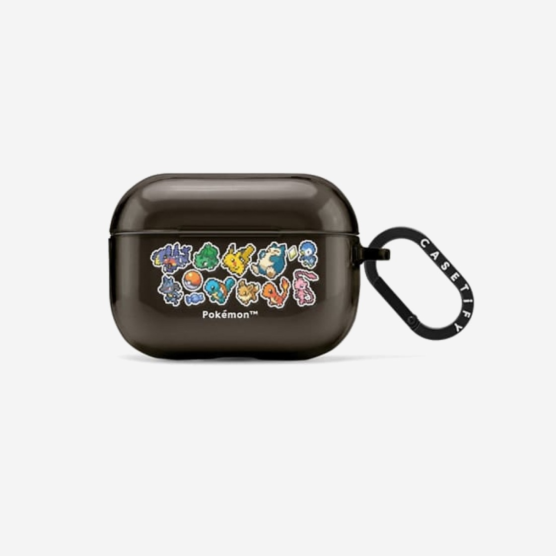 Casetify x Pokemon Pixel Sticker Mania AirPods Pro Case TPU Black 상세 이미지 1