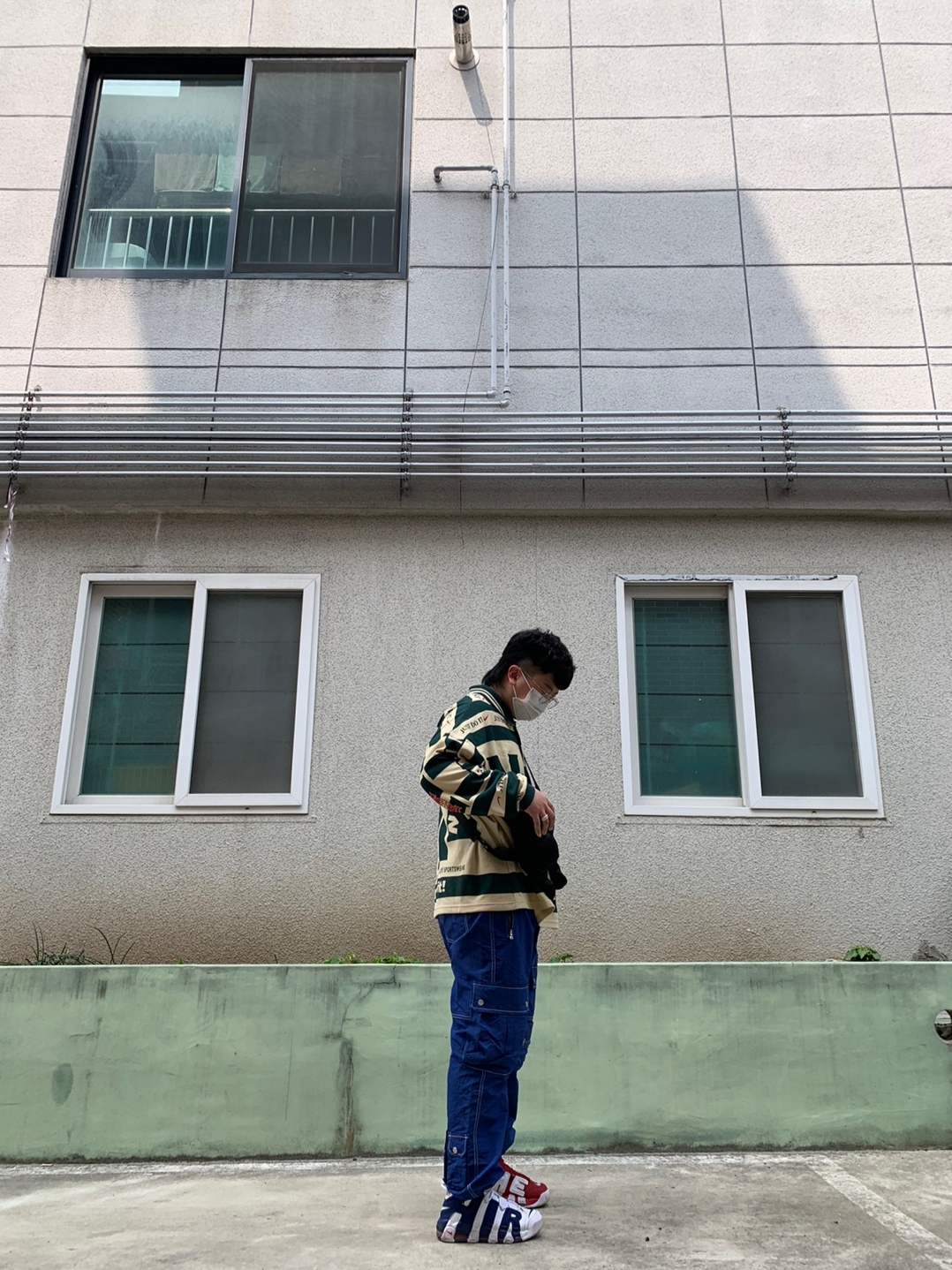 Nike x Cactus Plant Flea Market Long Sleeve Polo Natural - Asia, Nike x Cactus Plant Flea Market Long Sleeve Polo Natural - US/EU 착용 스타일 - 3