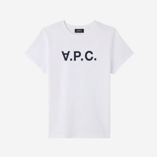 (W) 아페쎄 VPC 티셔츠 화이트 다크 네이비
