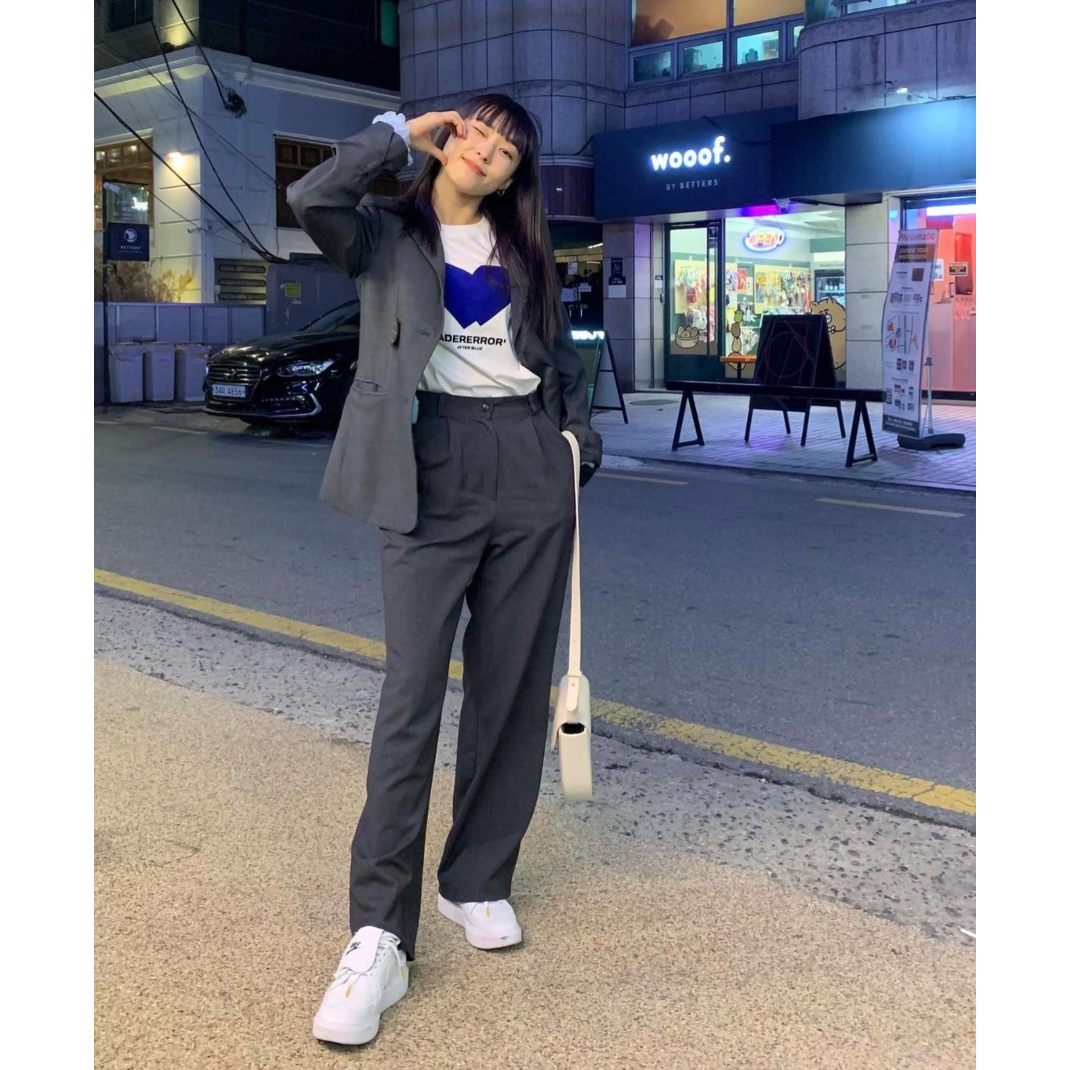 Nike x Peaceminusone Kwondo1 White 착용 스타일 - 2