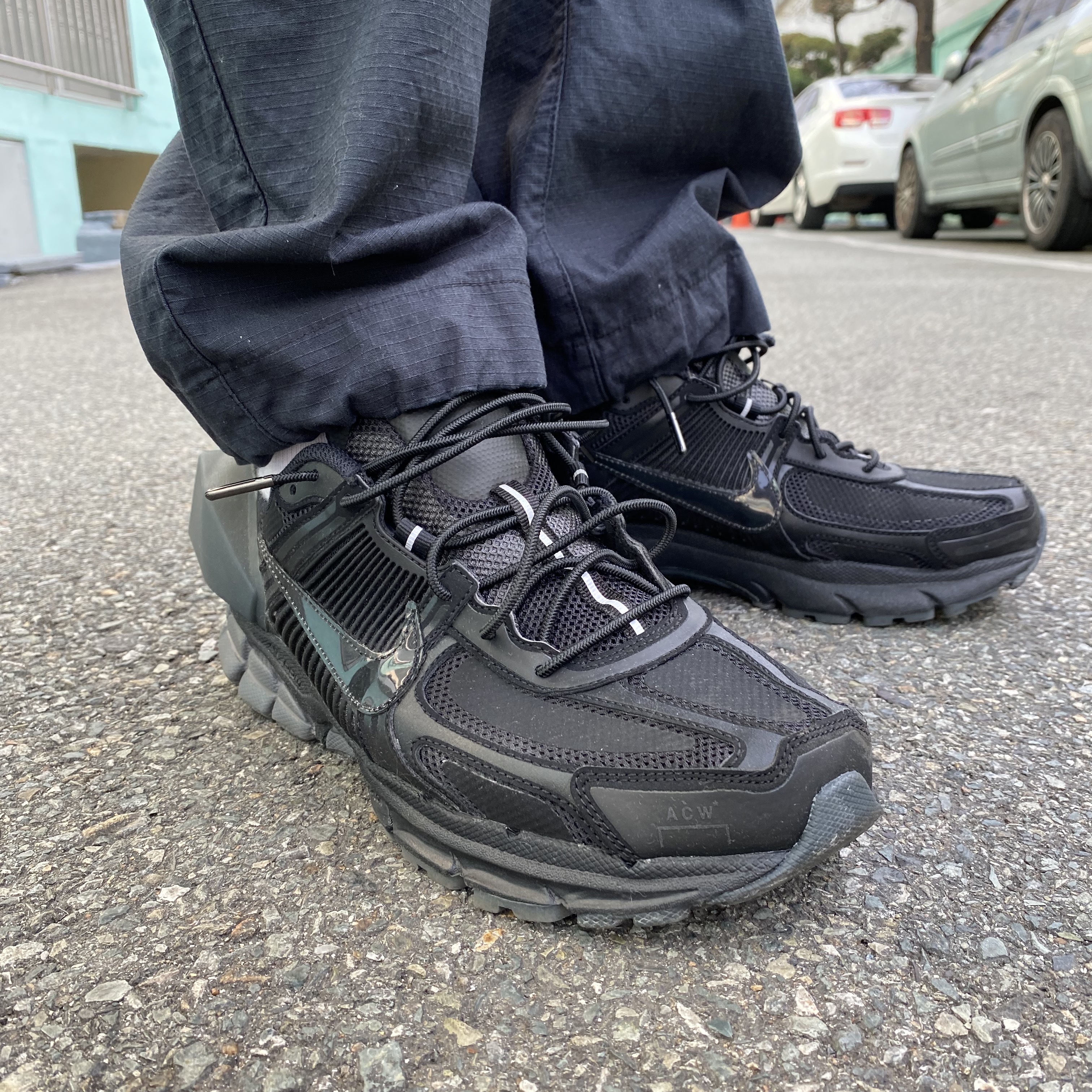 Nike x A-Cold-Wall Zoom Vomero 5 Black 착용 스타일 - 2