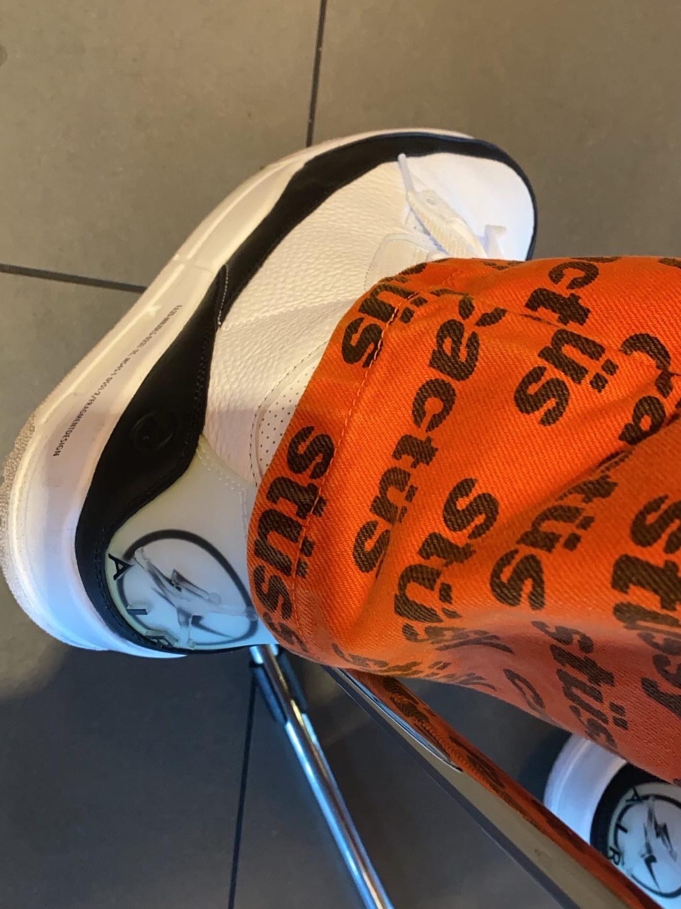 Stussy x Cactus Plant Flea Market Big OL' Jean, Jordan 3 x Fragment Retro SP White Black 착용 스타일 - 2