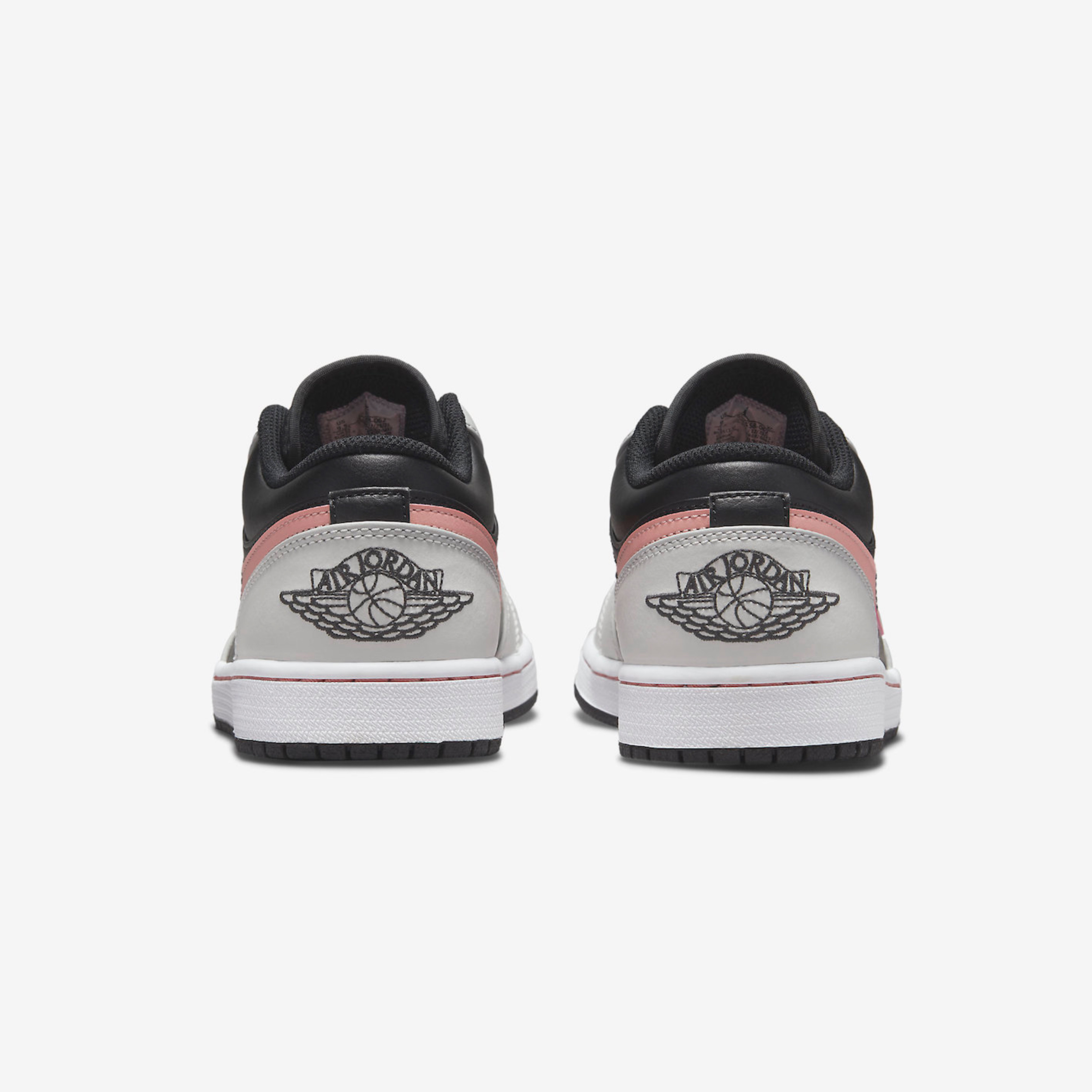 Jordan 1 Low Grey Fog Black Bleached Coral, (GS) Jordan 1 Low Black Grey Pink 착용 스타일 - 5