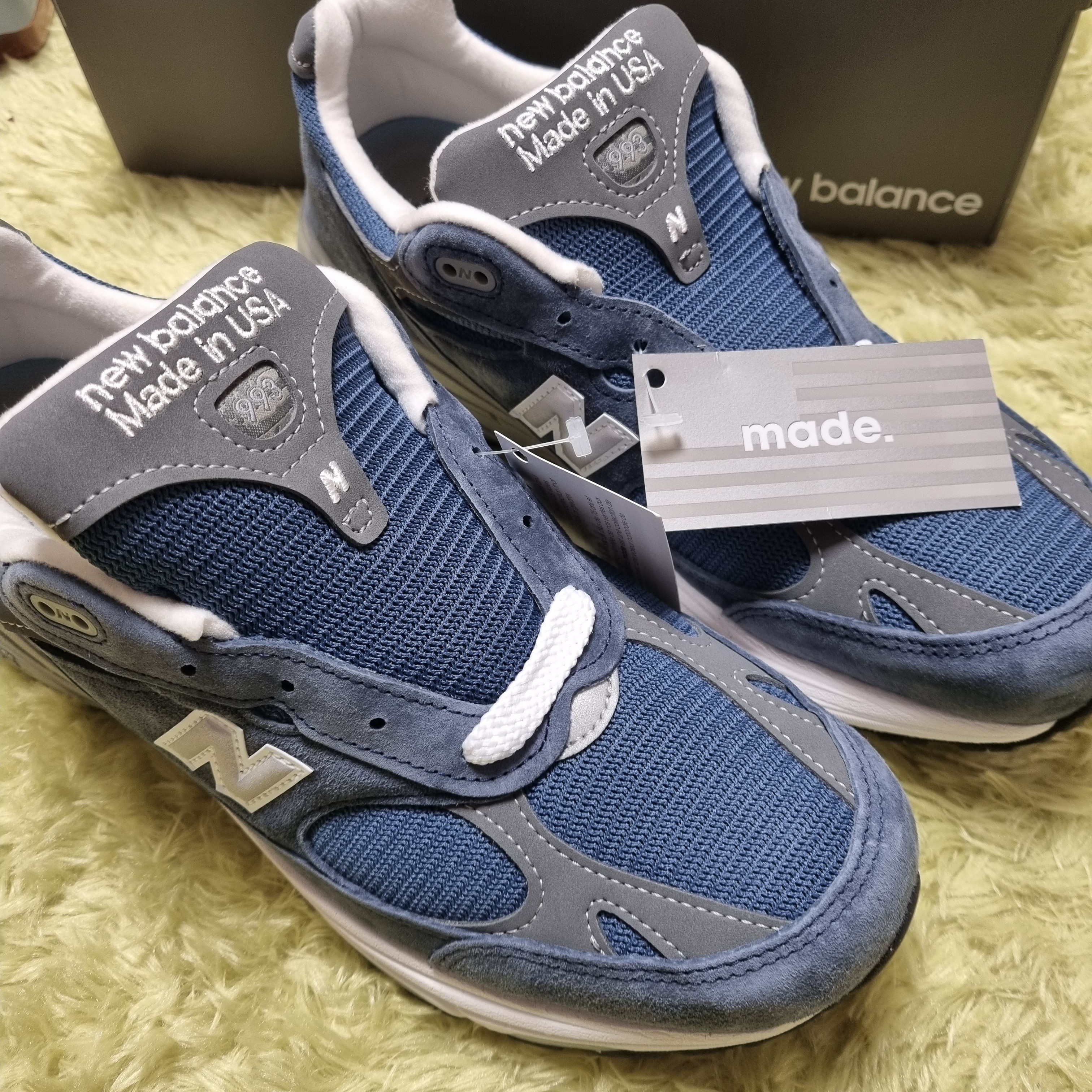 (W) New Balance 993 Made in USA Arctic - B Standard 착용 스타일 - 2