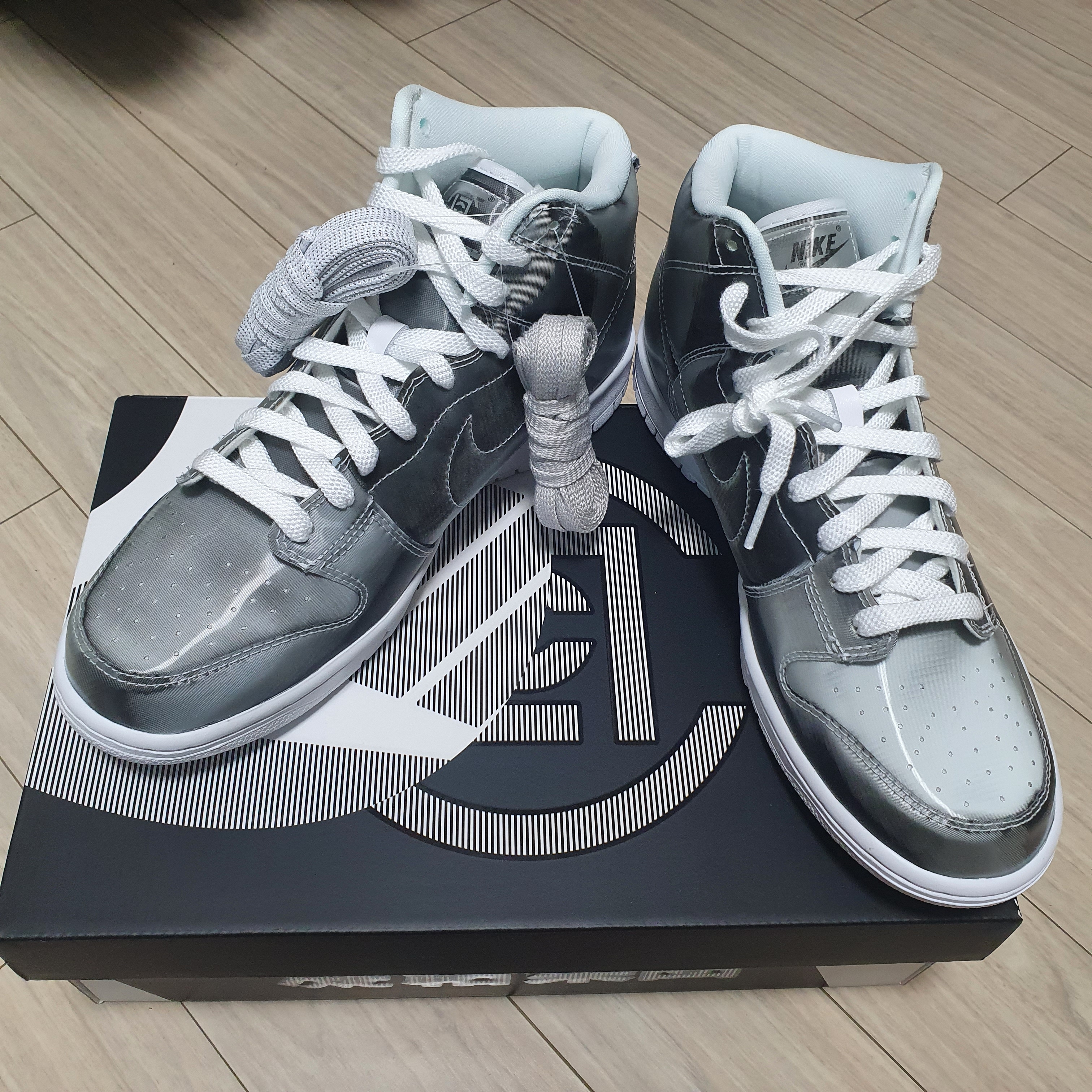 Nike x Clot Dunk High Flux 착용 스타일 - 2